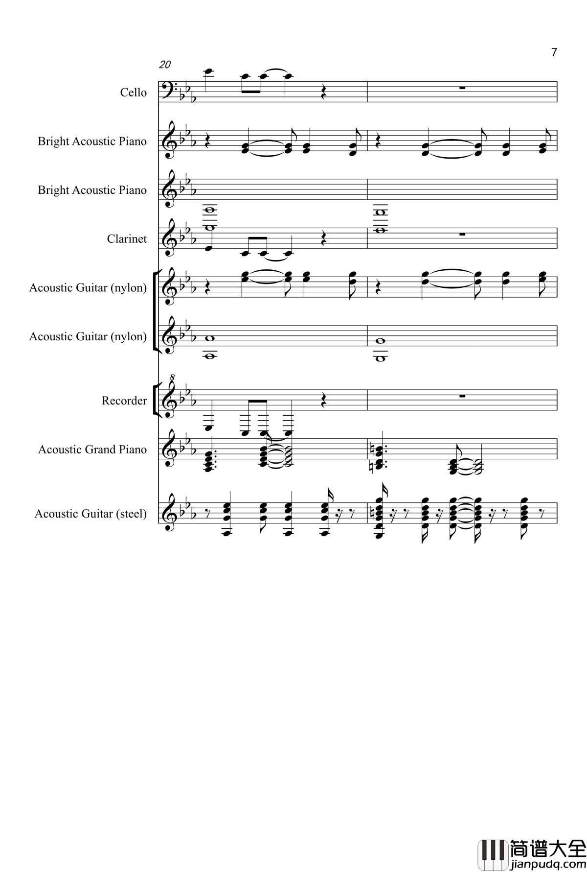 Love_song钢琴谱_Adele_Laurie_Blue_Adkins