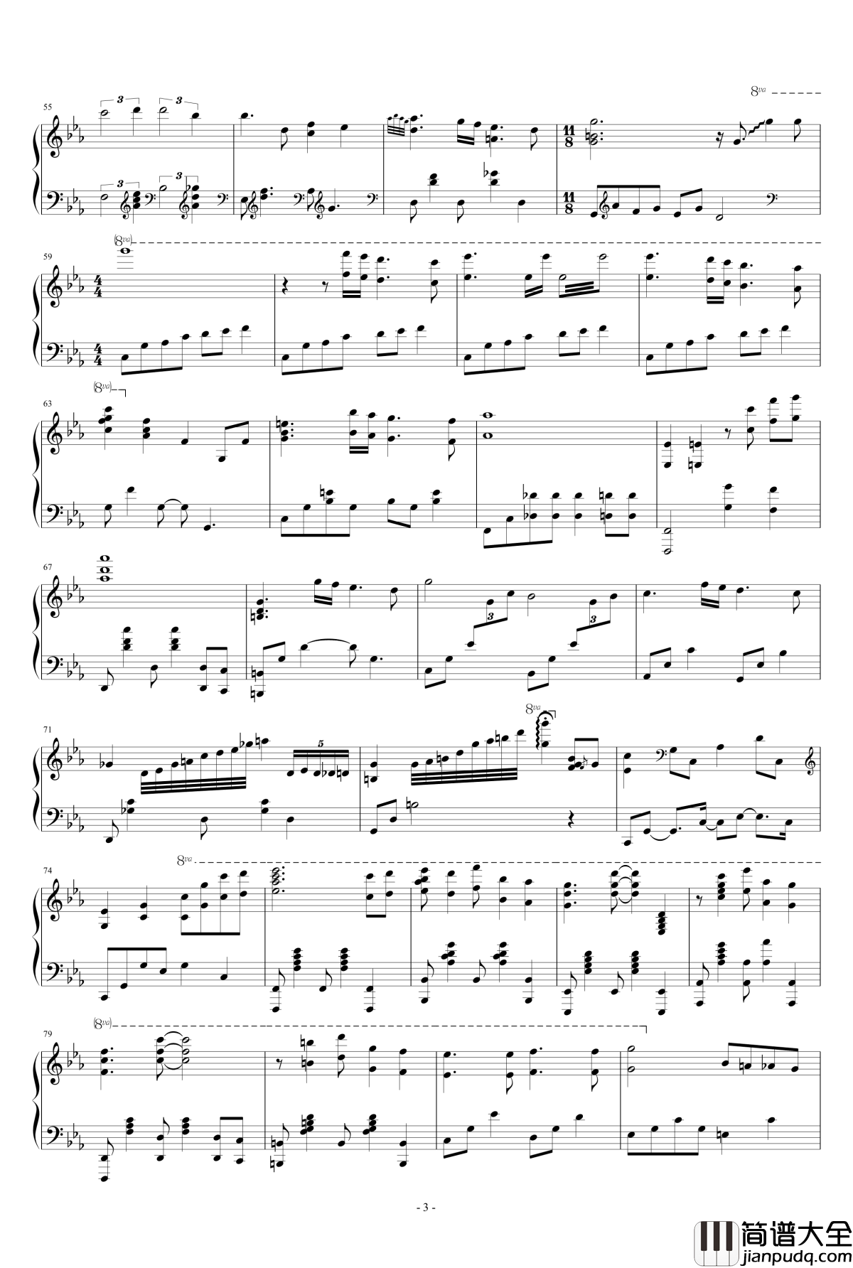 Oblivion钢琴谱_独奏_Astor_Piazzolla