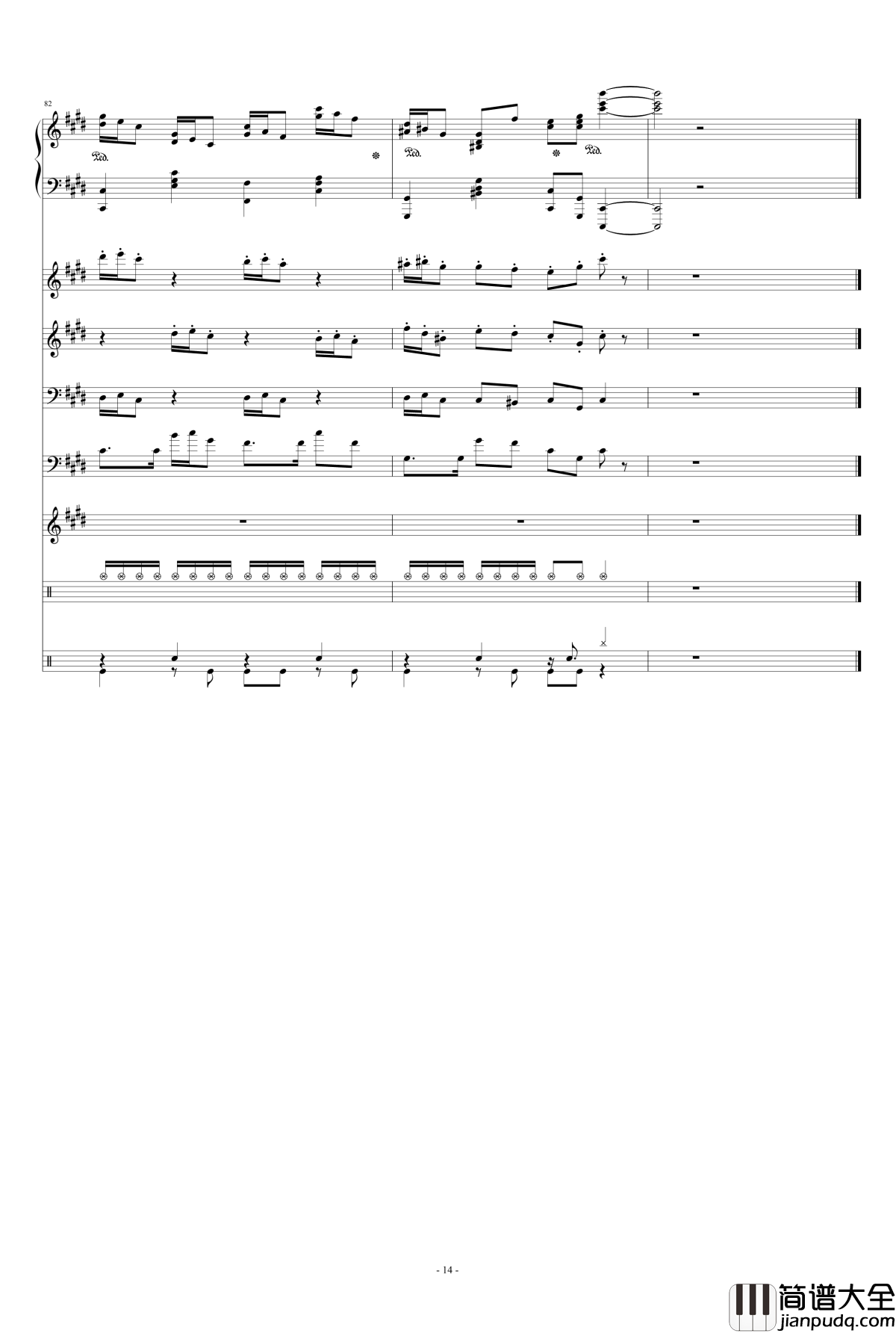 克罗地亚狂想曲钢琴谱_马克西姆_Maksim·Mrvica