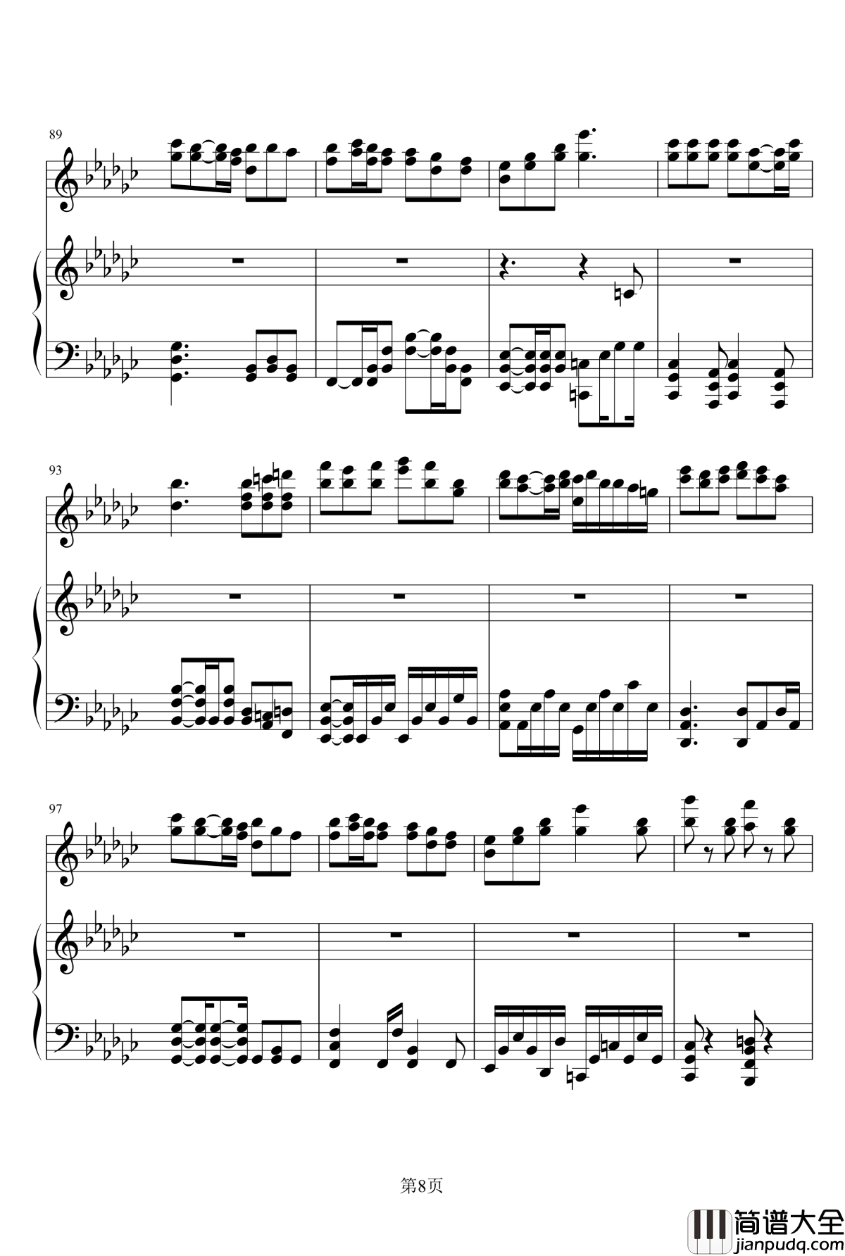 1874钢琴谱_陈奕迅