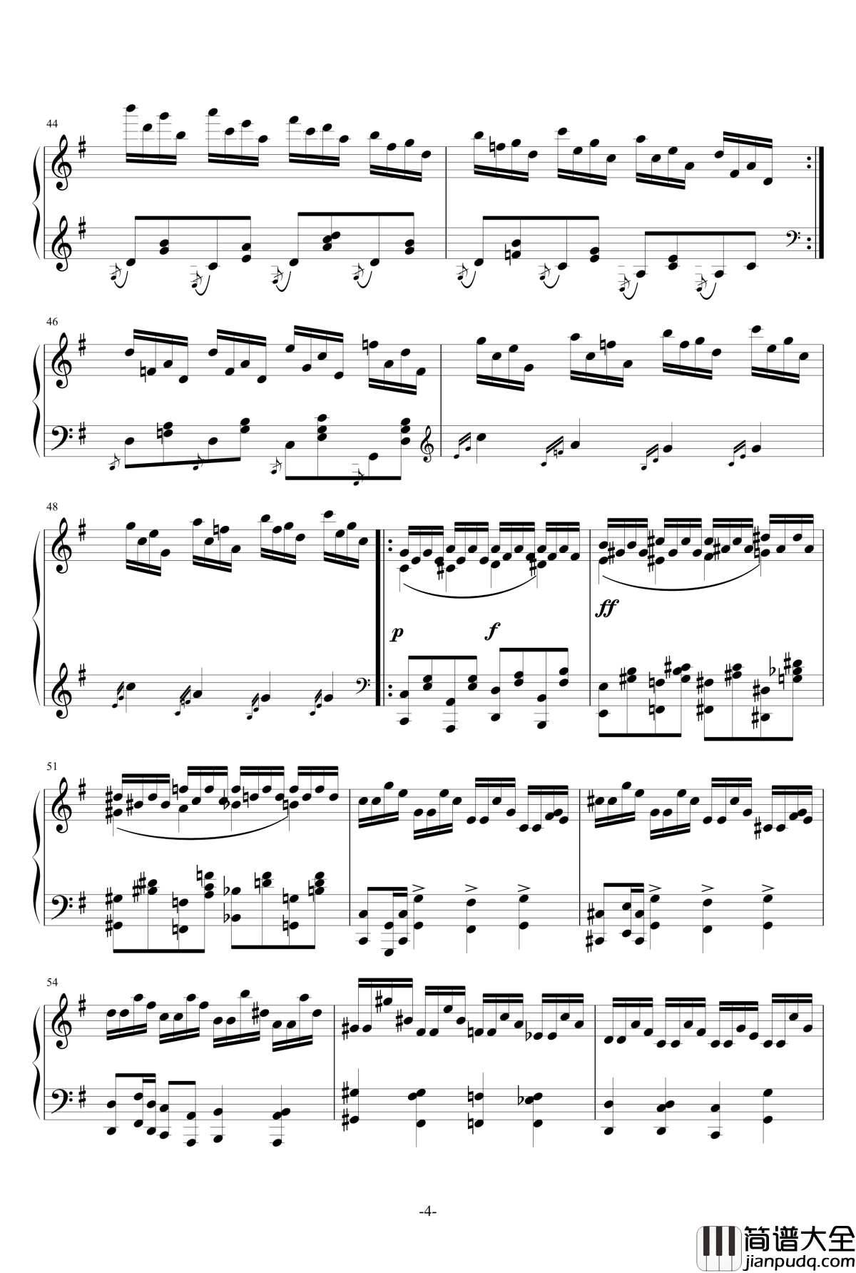 G大调奏鸣曲钢琴谱_一个球