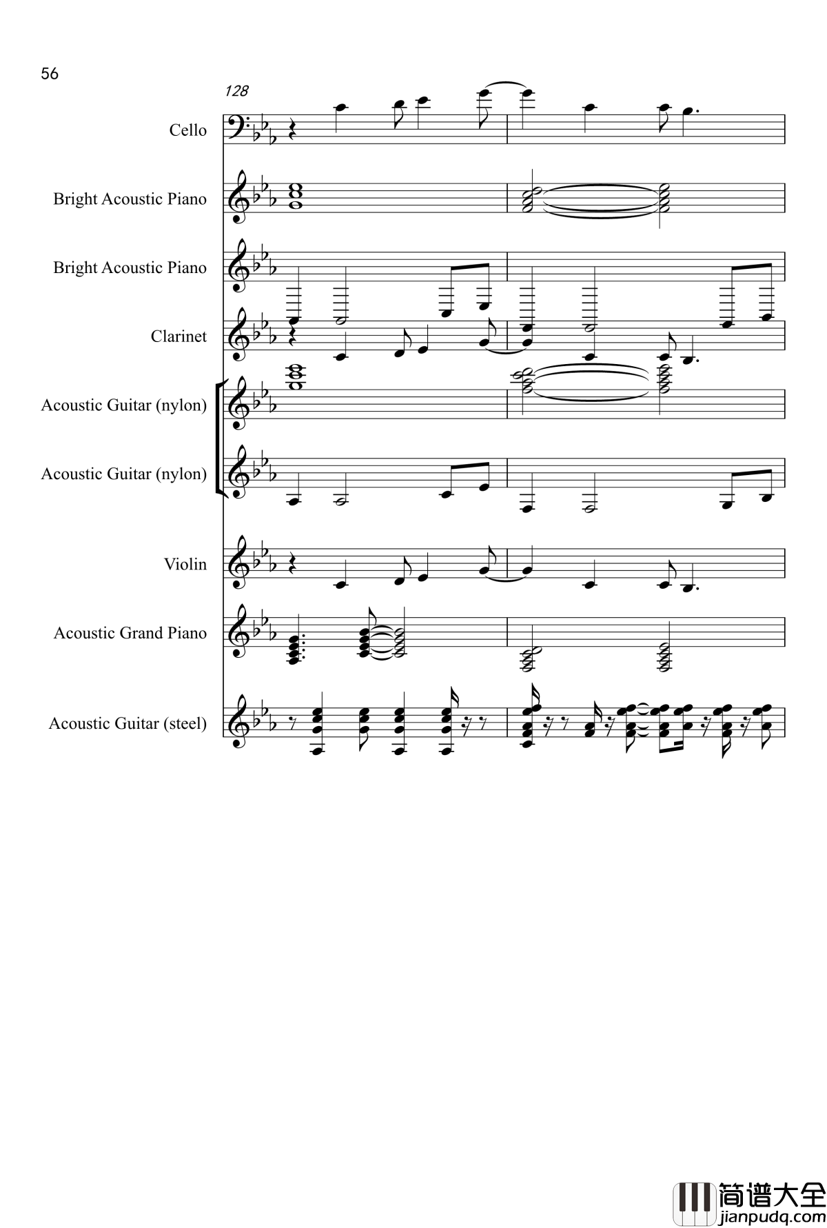 Love_song钢琴谱_Adele_Laurie_Blue_Adkins