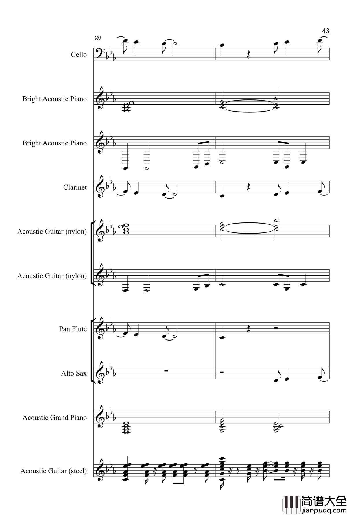 Love_song钢琴谱_Adele_Laurie_Blue_Adkins