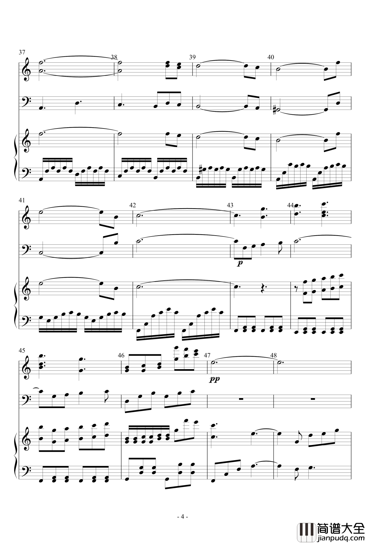 Dream钢琴谱_钢琴大提小提合奏_Deemo
