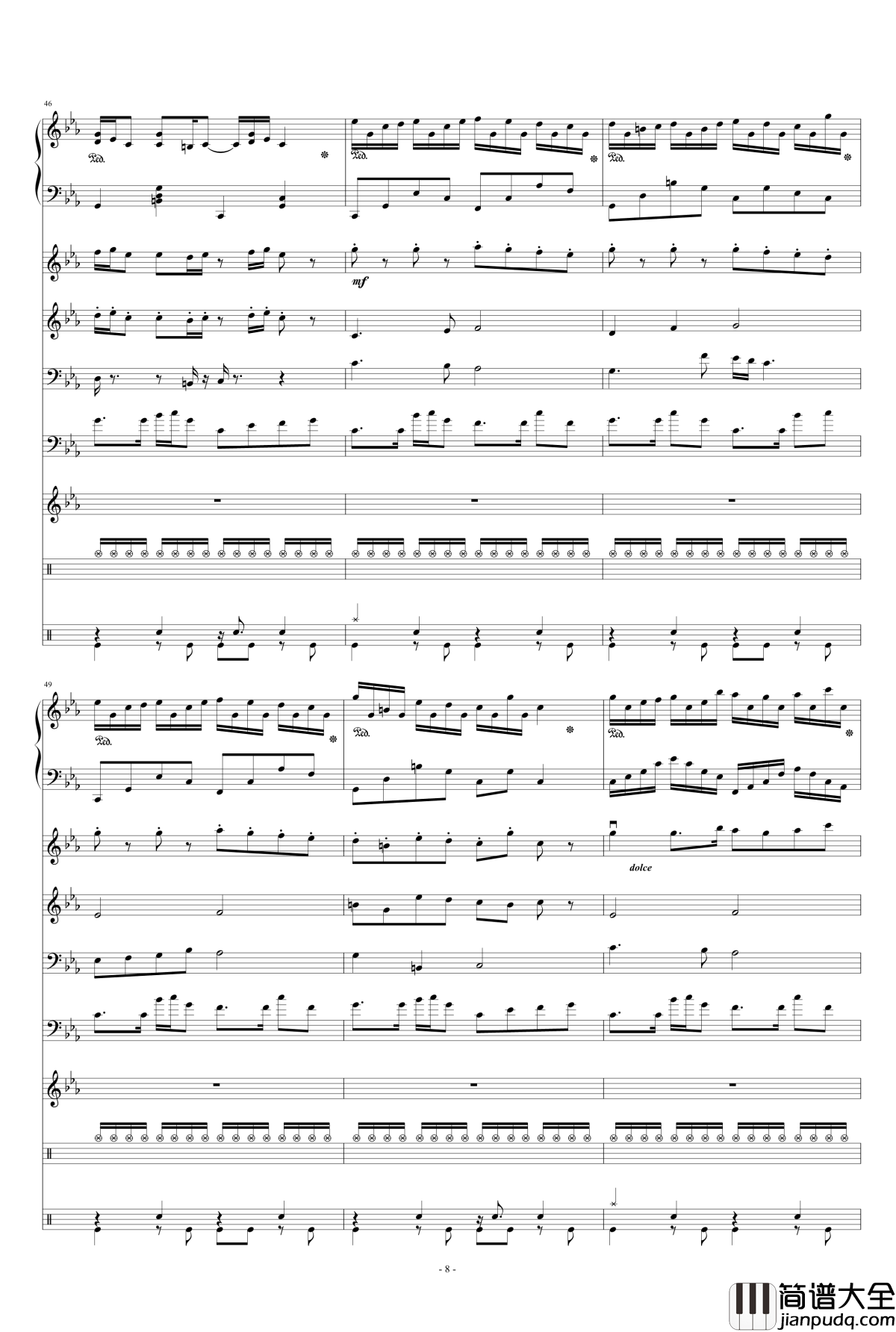 克罗地亚狂想曲钢琴谱_马克西姆_Maksim·Mrvica