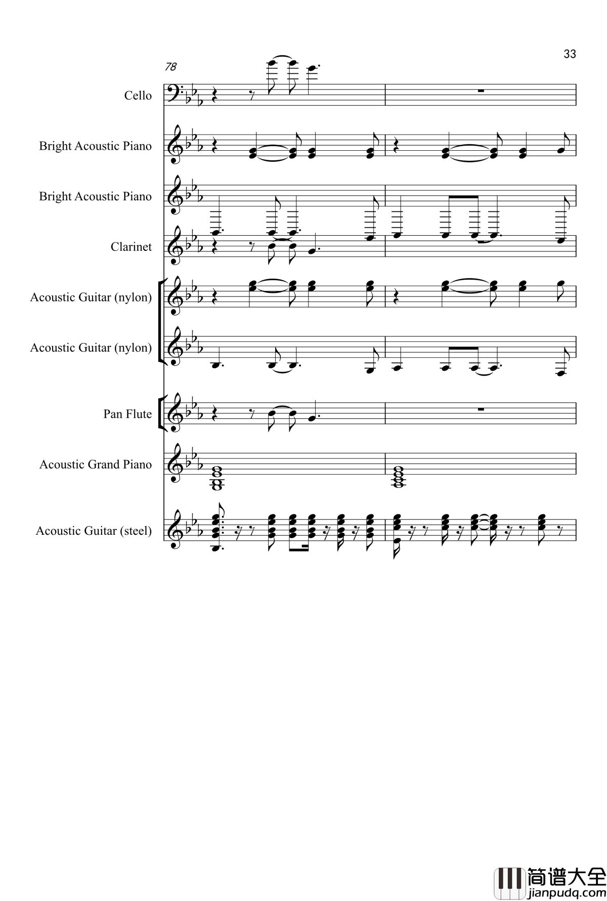 Love_song钢琴谱_Adele_Laurie_Blue_Adkins