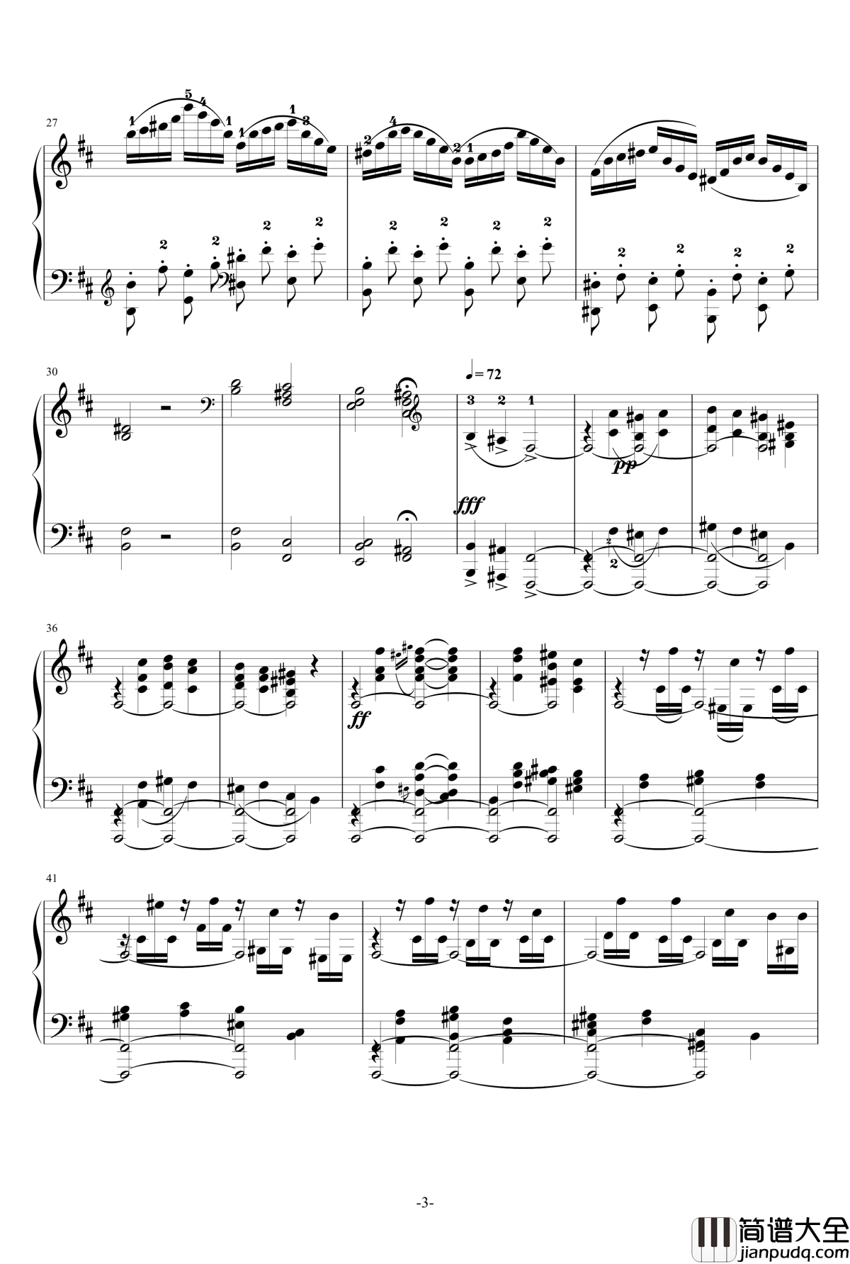 小温狂想曲_18钢琴谱_一个球