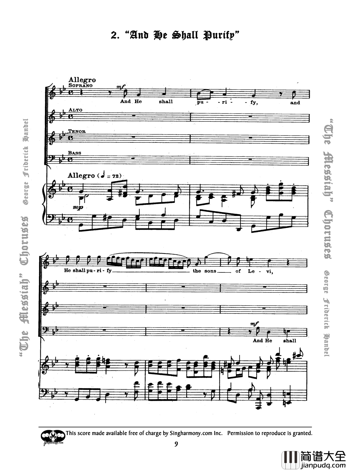 And_He_Shall_Purify钢琴谱_Handel