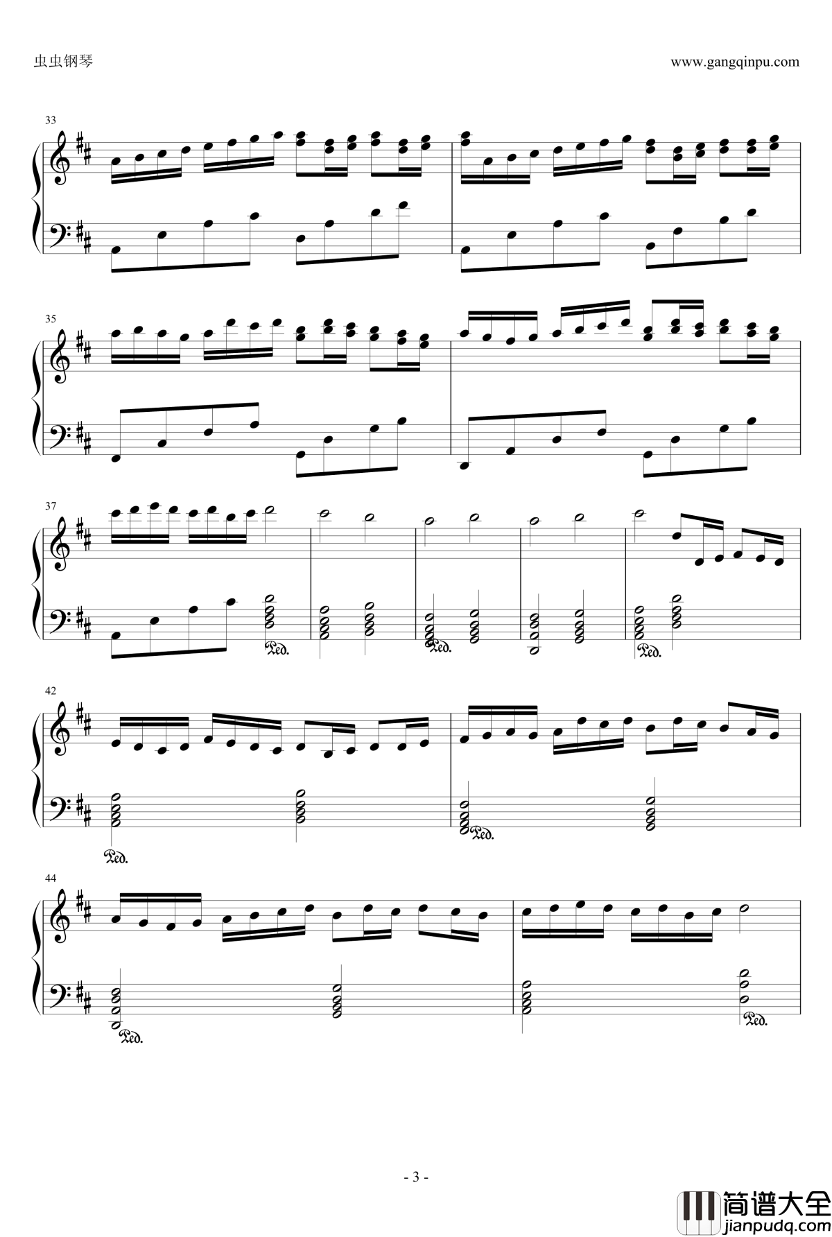 卡农：大爱人间钢琴谱_帕赫贝尔_Pachelbel
