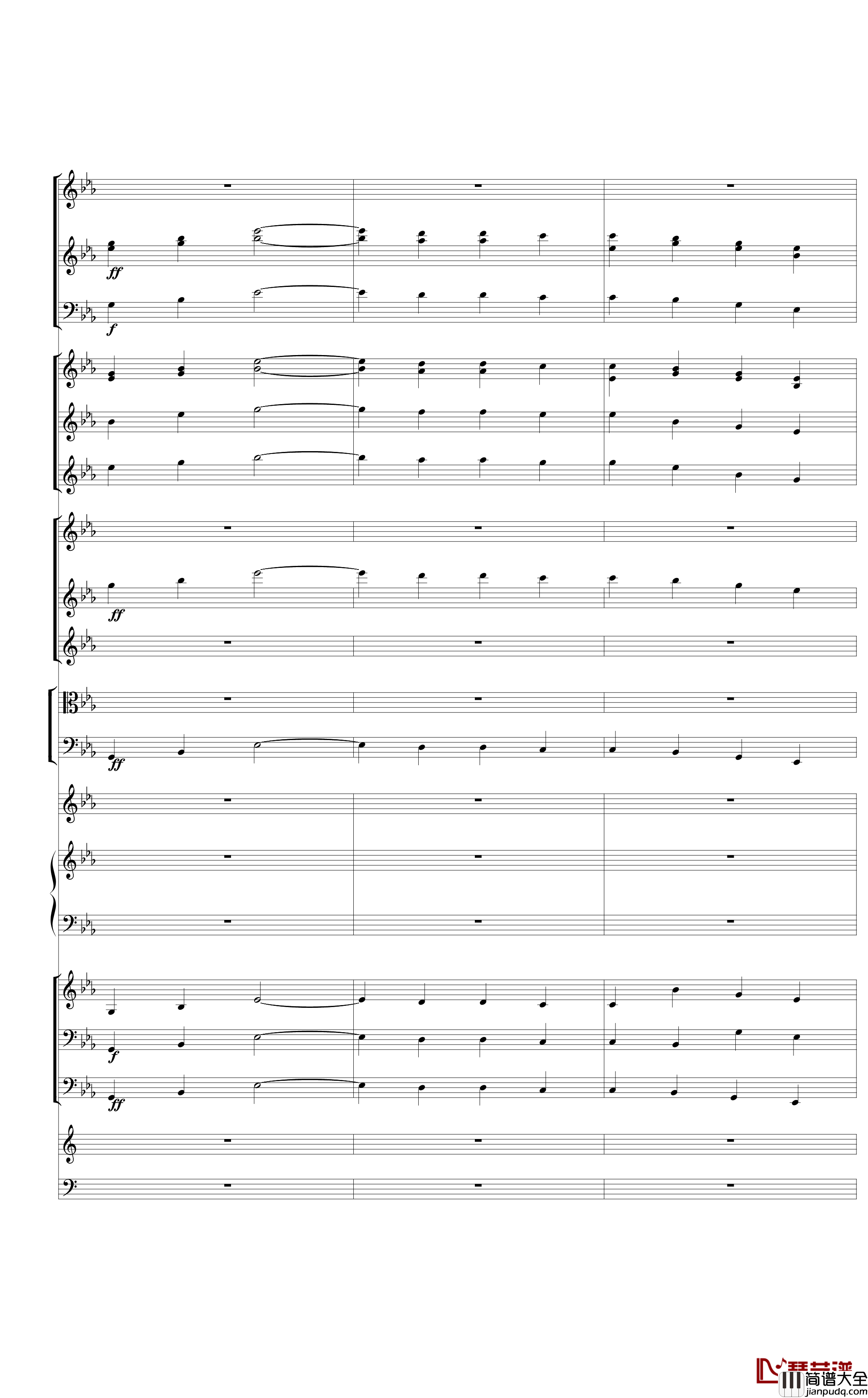 Piano_Concerto_No.3_in_E_Flat_minor,I钢琴谱_热情而辉煌