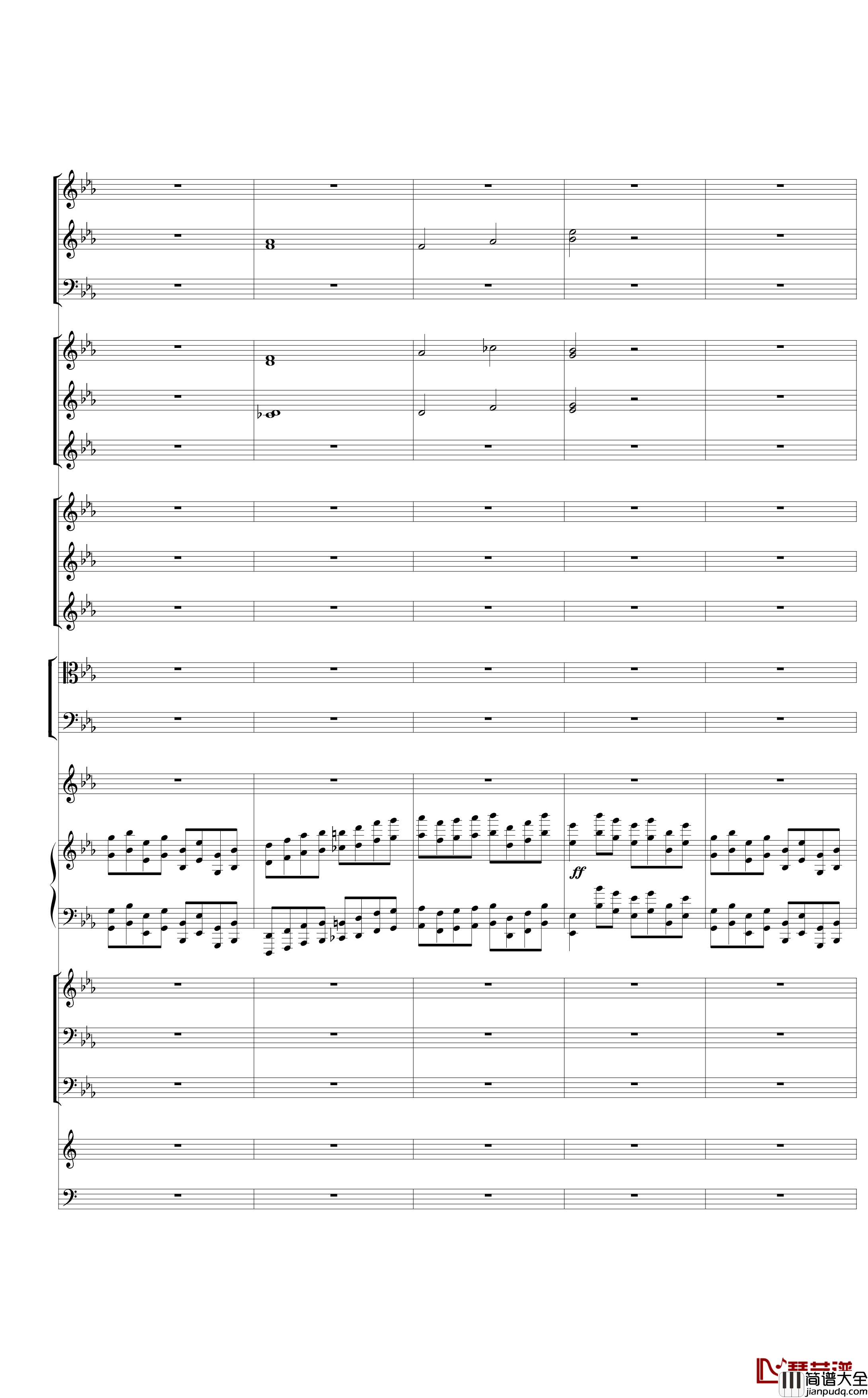 Piano_Concerto_No.3_in_E_Flat_minor,I钢琴谱_热情而辉煌