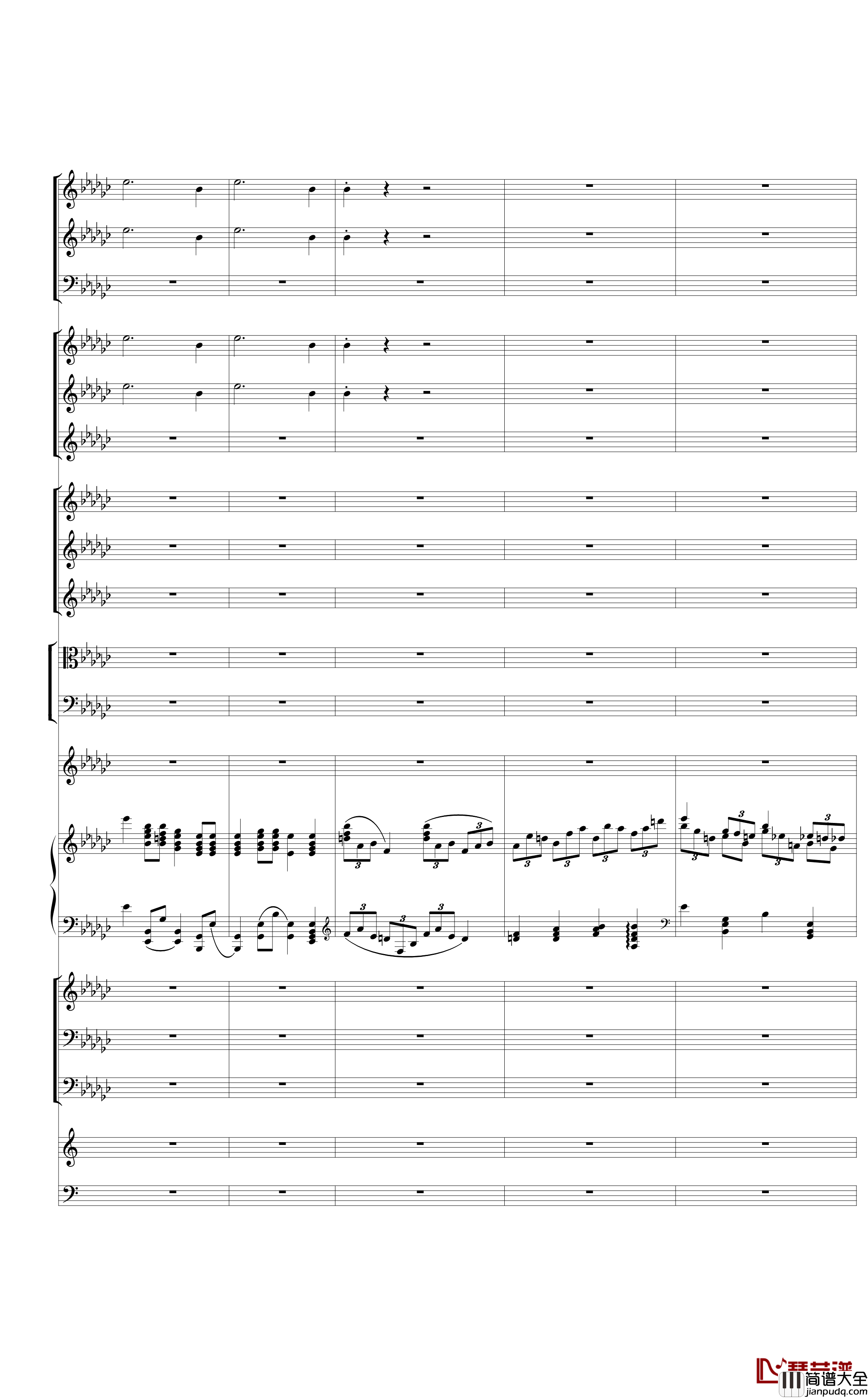 Piano_Concerto_No.3_in_E_Flat_minor,I钢琴谱_热情而辉煌