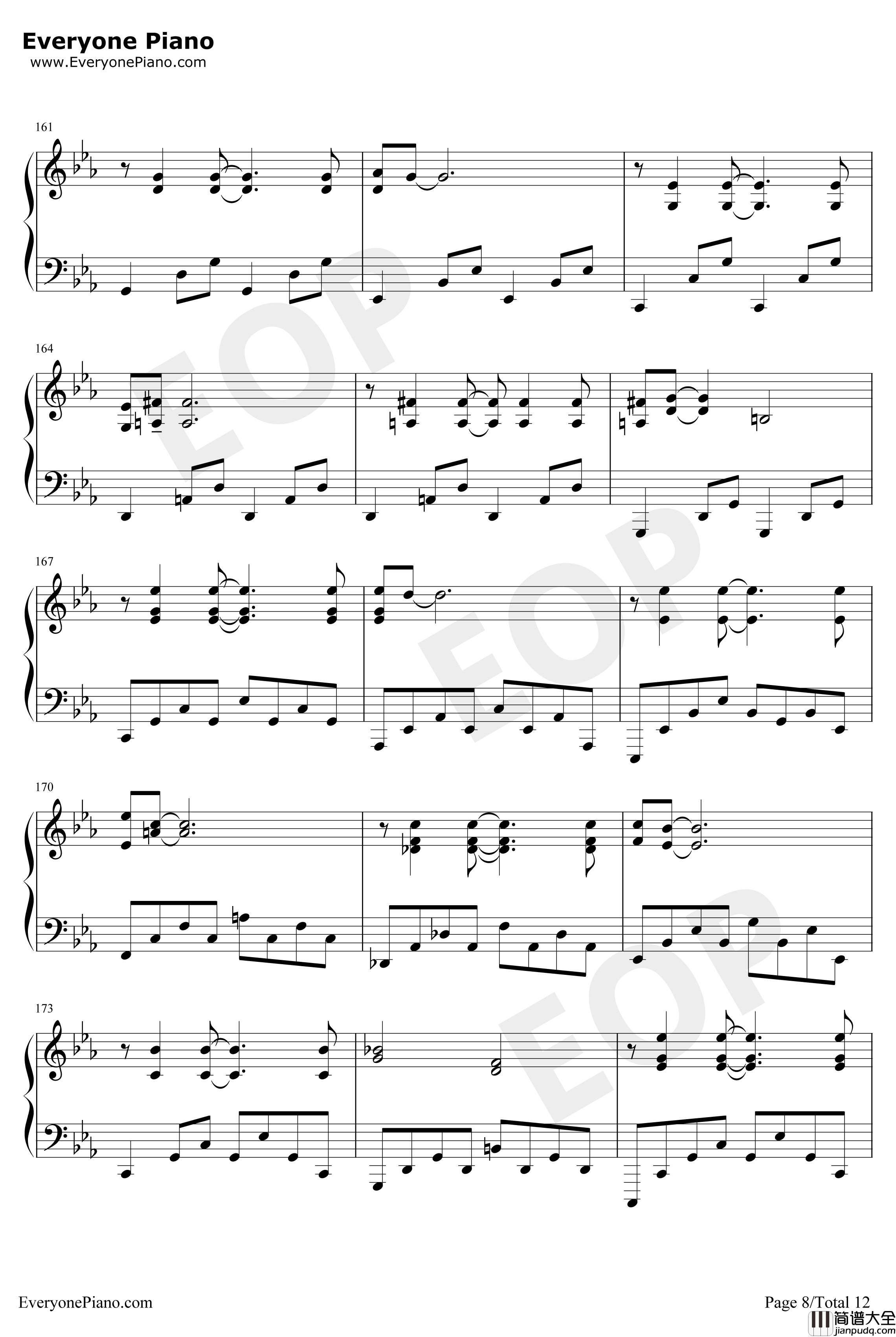 The_Night_King钢琴谱_RaminDjawadi_权力的游戏第八季OST