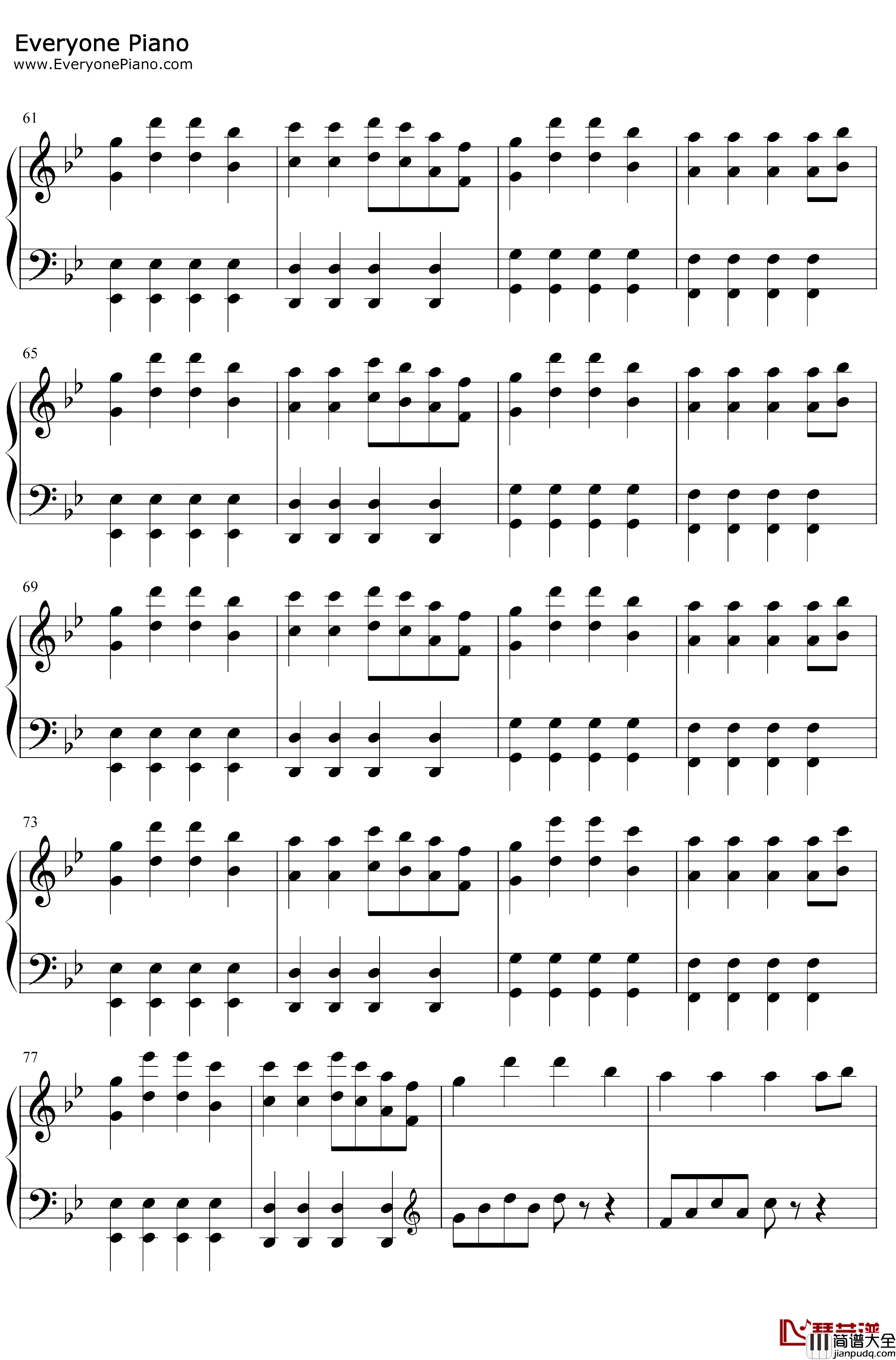 In_The_End钢琴谱_Tommee_Profitt_Fleurie_Jung_Youth_抖音完整版