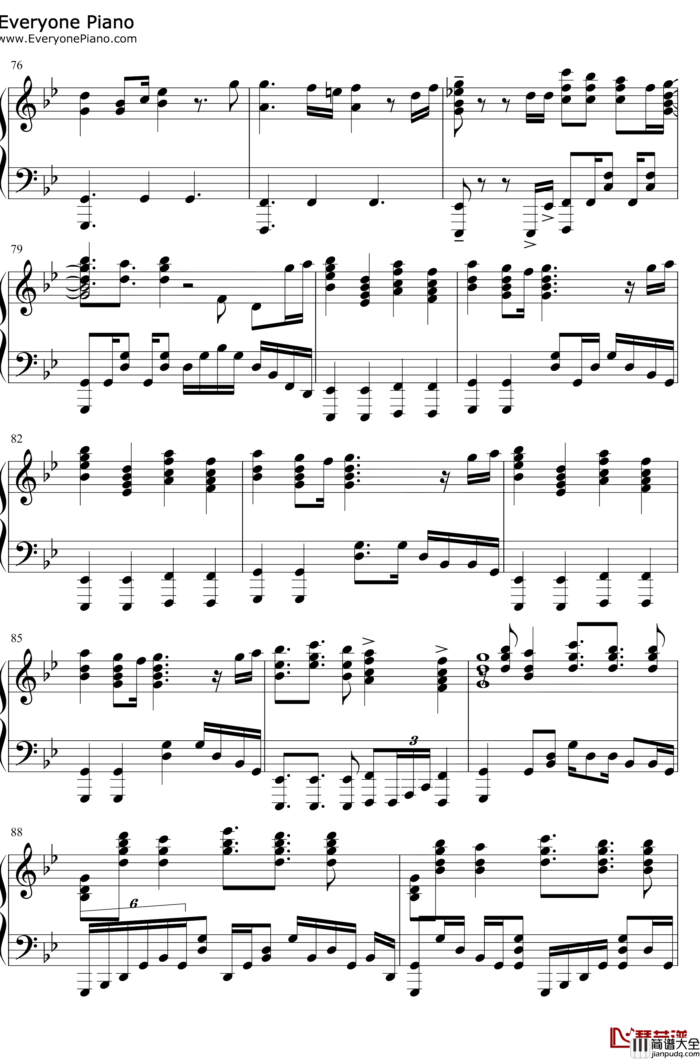 FIRE_BIRD钢琴谱_Roselia_BanGDreamOST