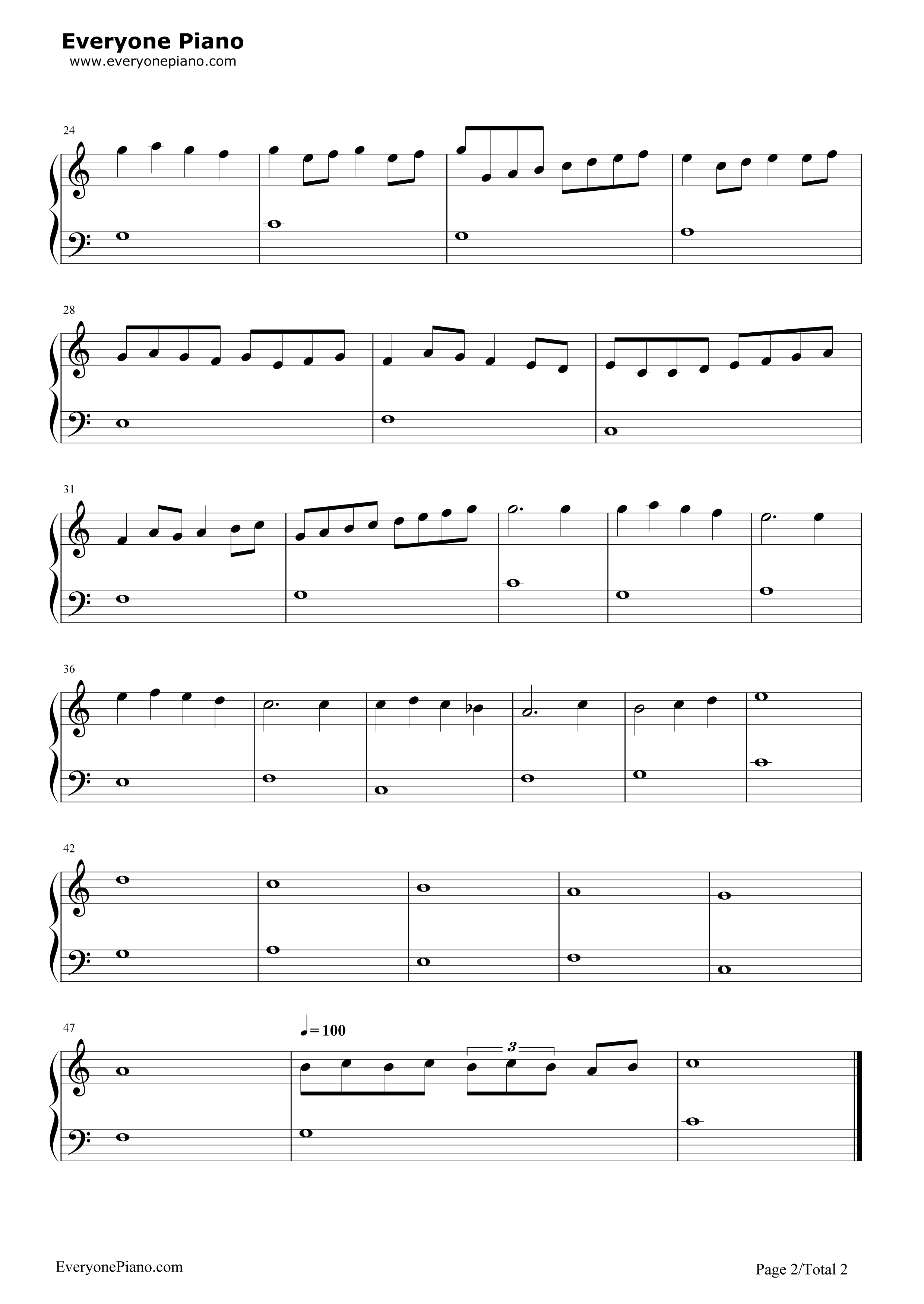 卡农钢琴谱_Johann_Pachelbel