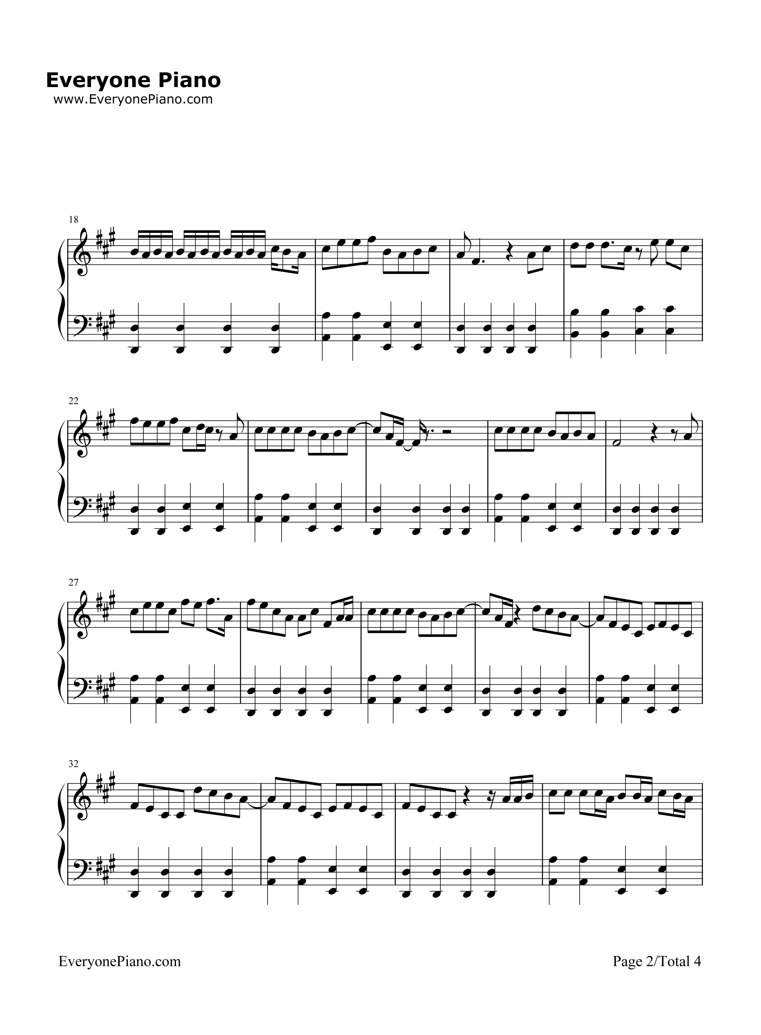 The_Lazy_Song钢琴谱_Bruno_Mars