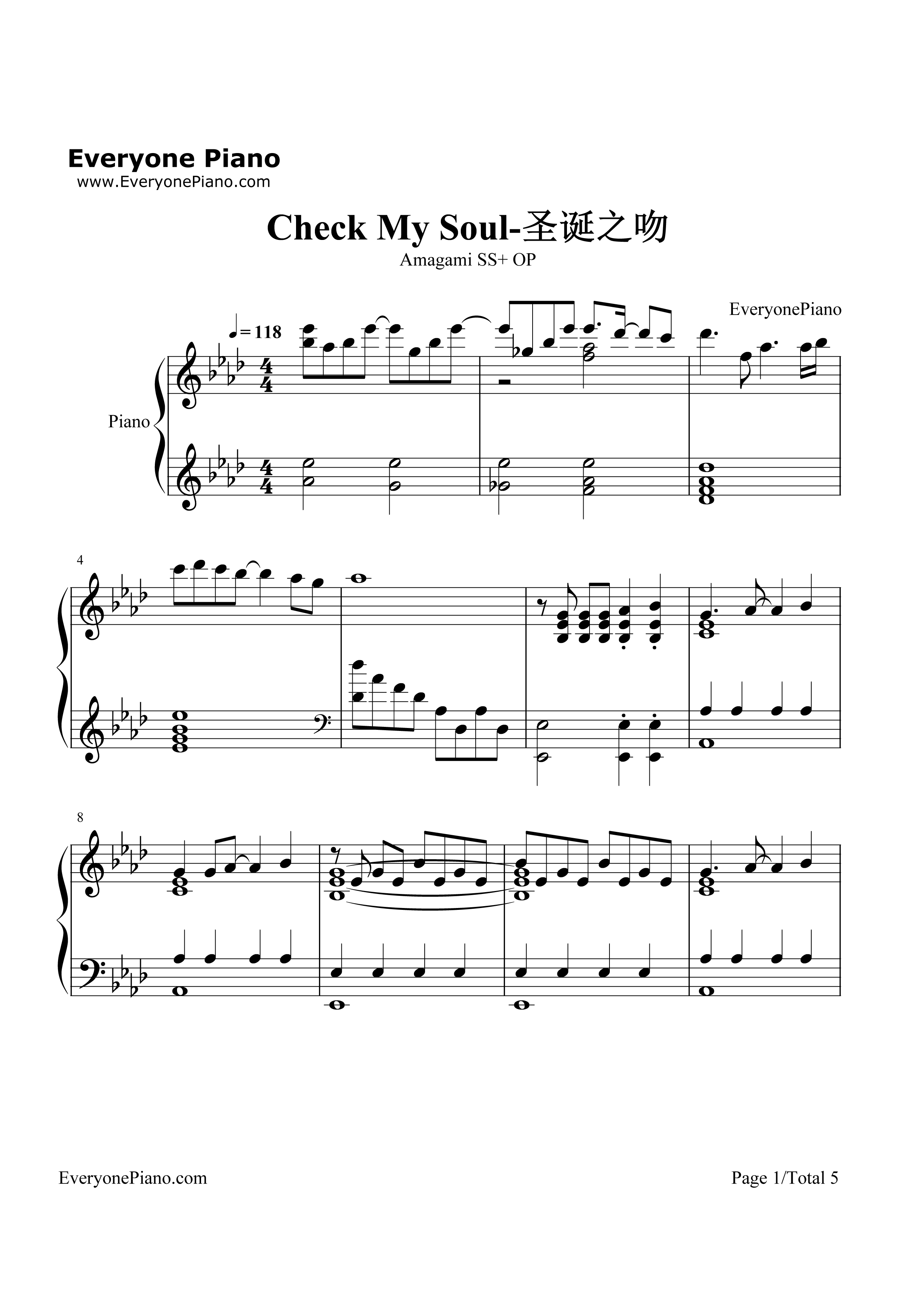 Check_My_Soul钢琴谱_Azusa
