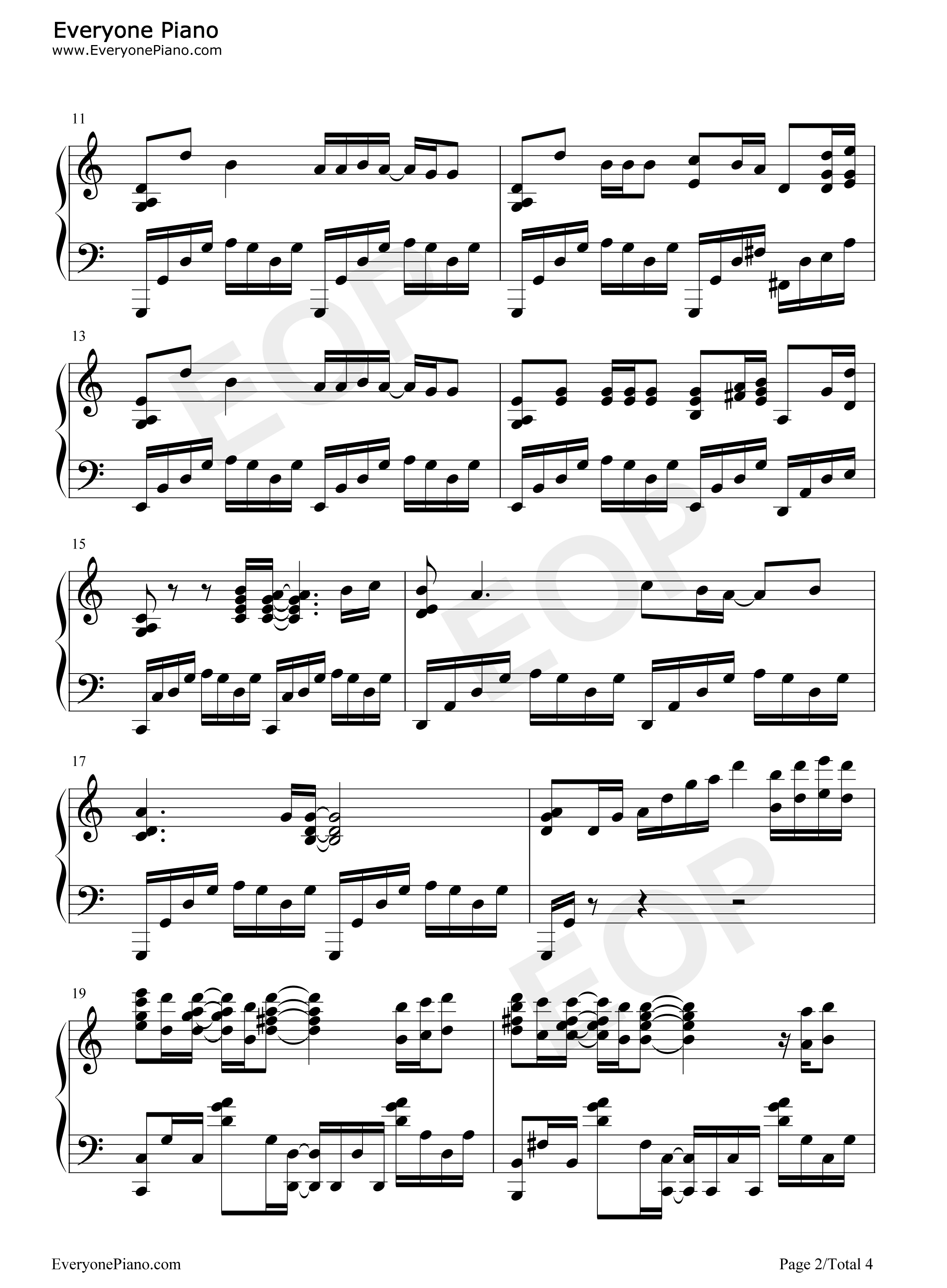 Refrain钢琴谱_Aimer