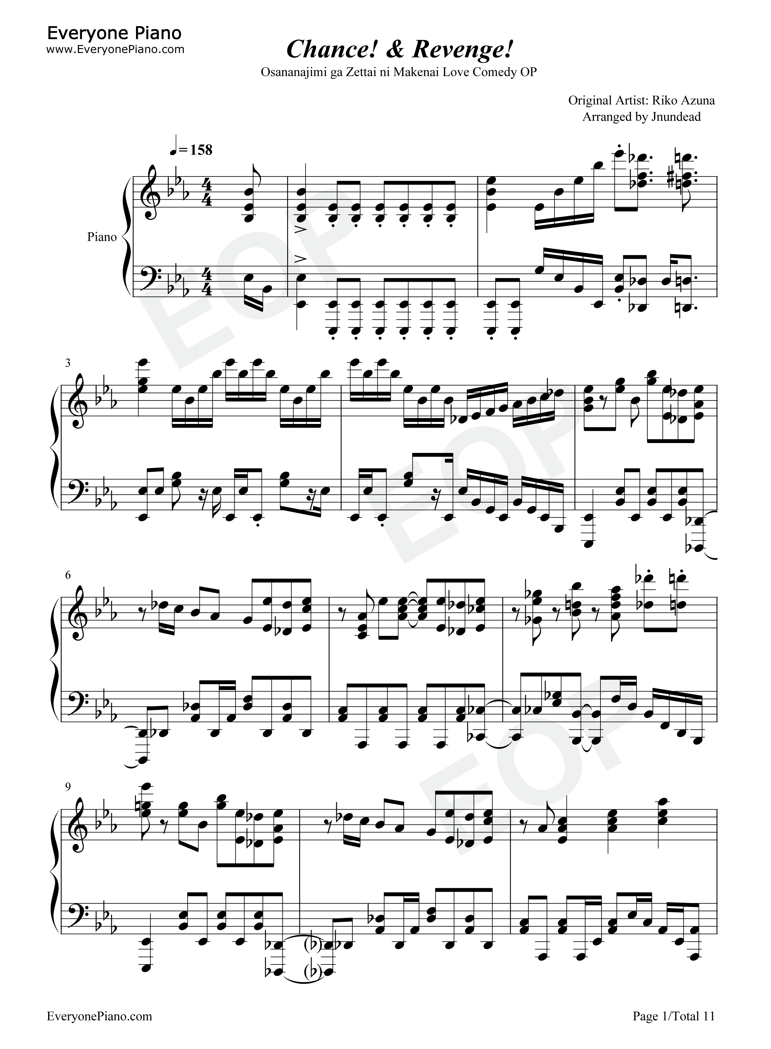 Chance_Revenge钢琴谱_安月名莉子