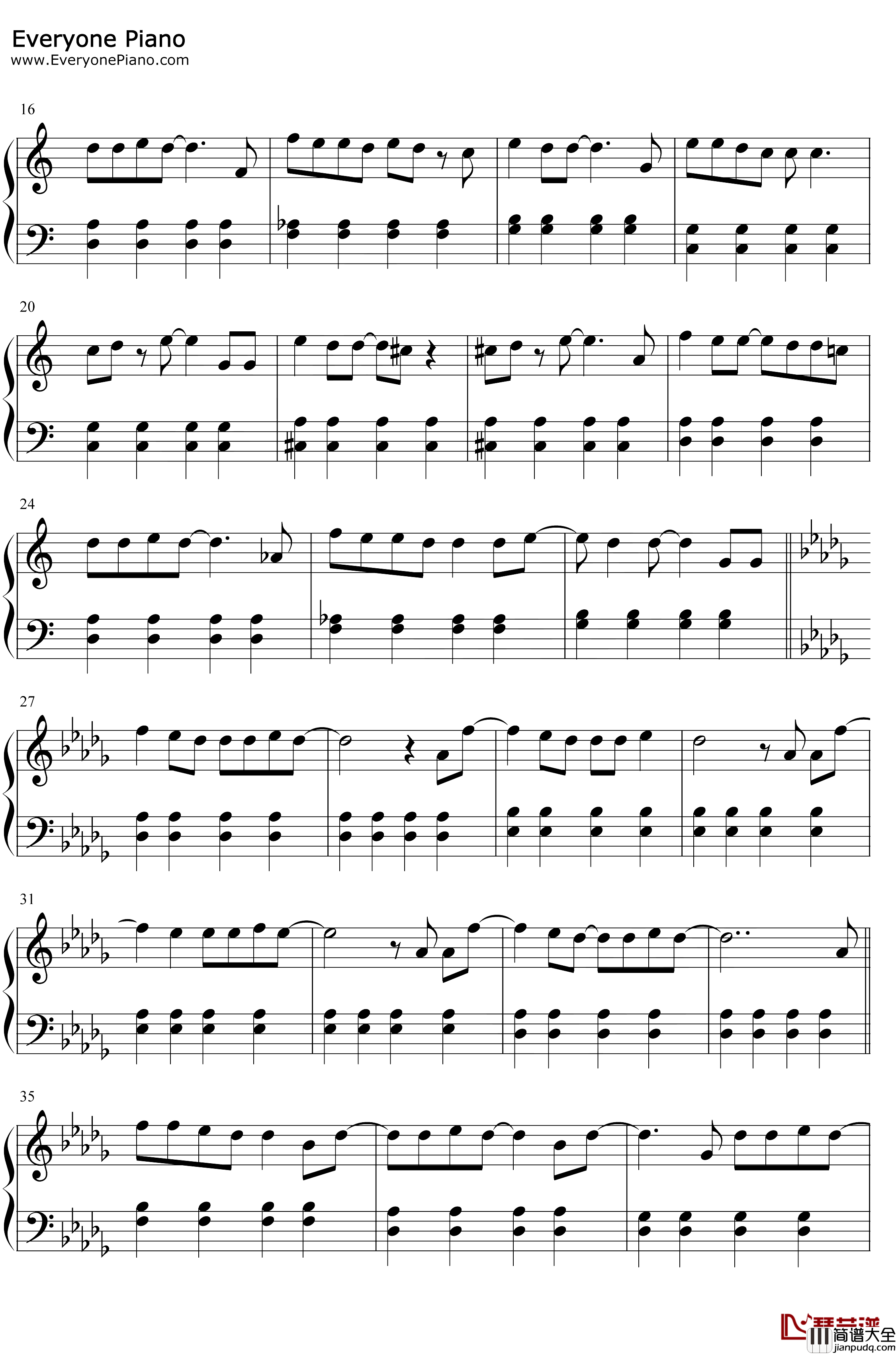 Im_Gonna_Love_Me_Again钢琴谱_Elton_John_Taron_Egerton_火箭人OST