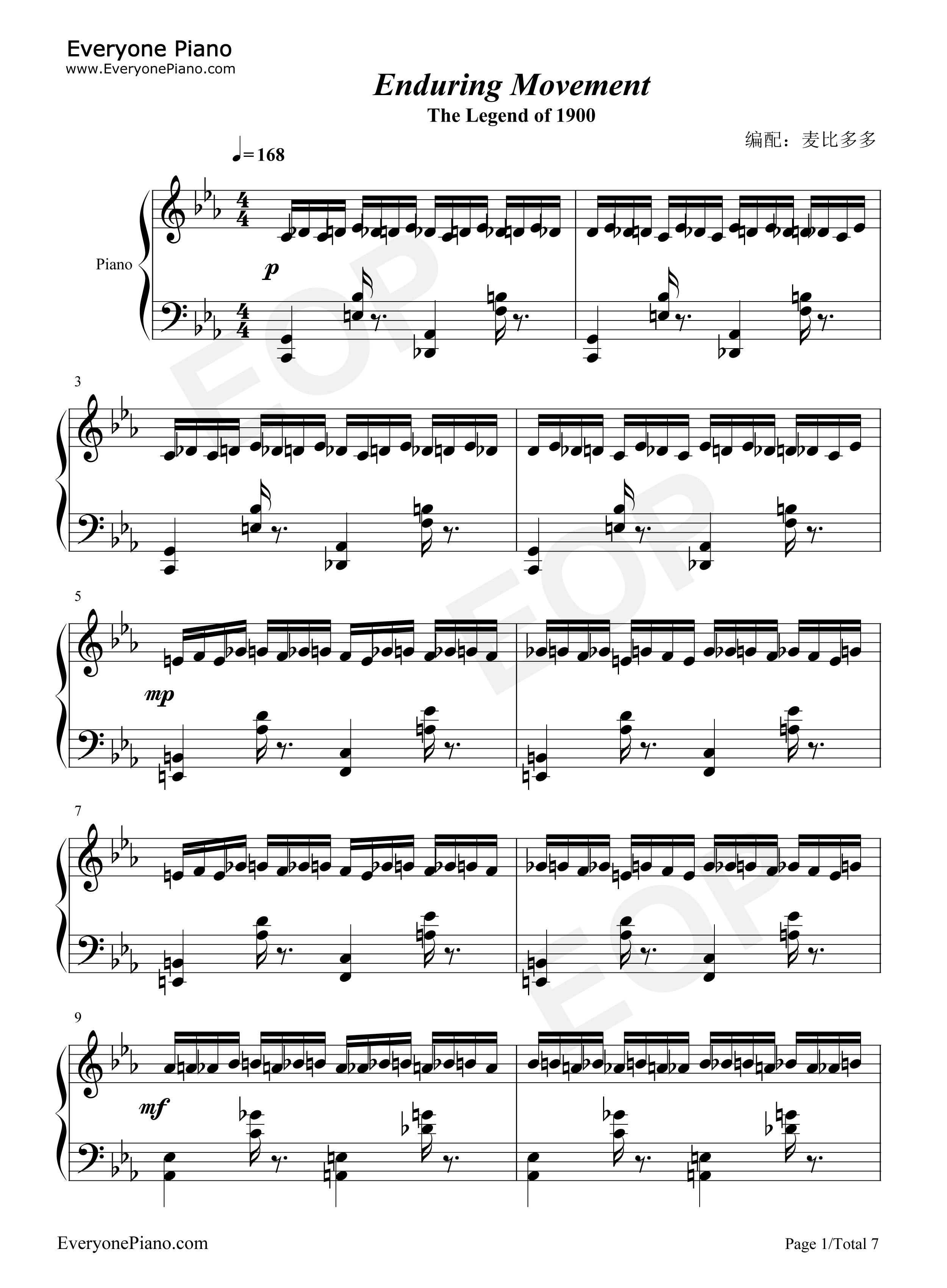 Enduring_Movement钢琴谱_Ennio_Morricone