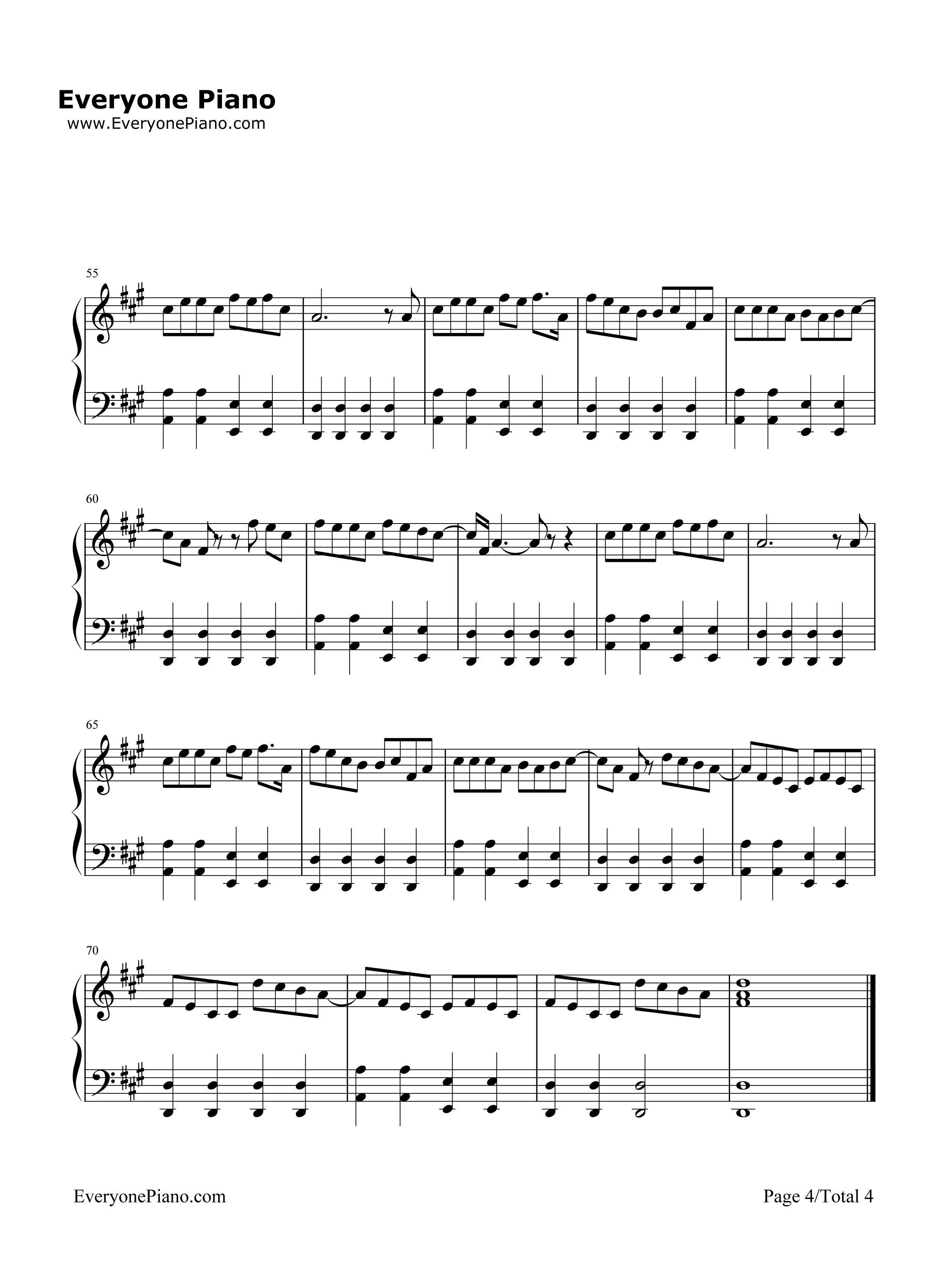 The_Lazy_Song钢琴谱_Bruno_Mars