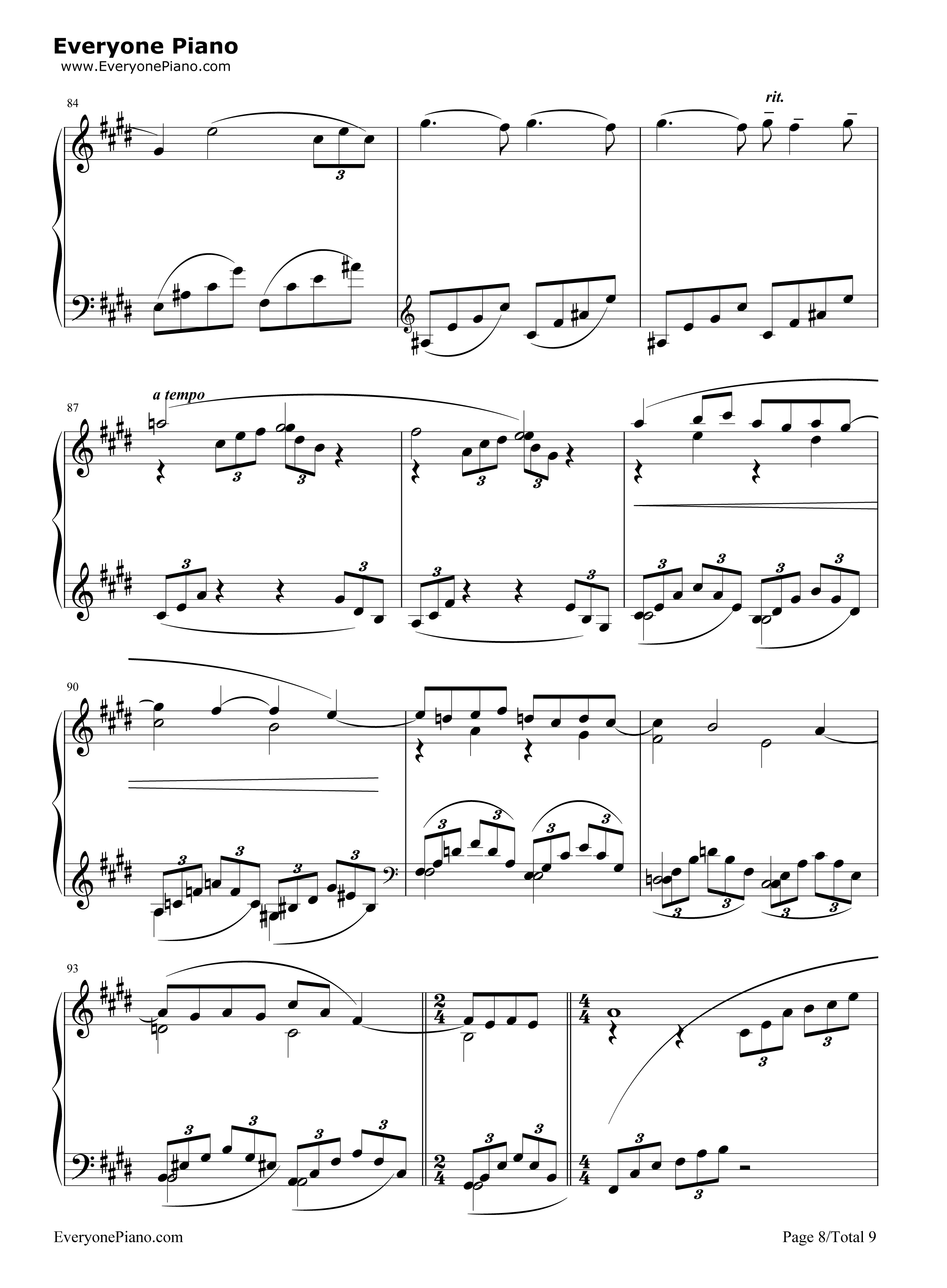 Arabesque_No._1钢琴谱_Claude_Debussy