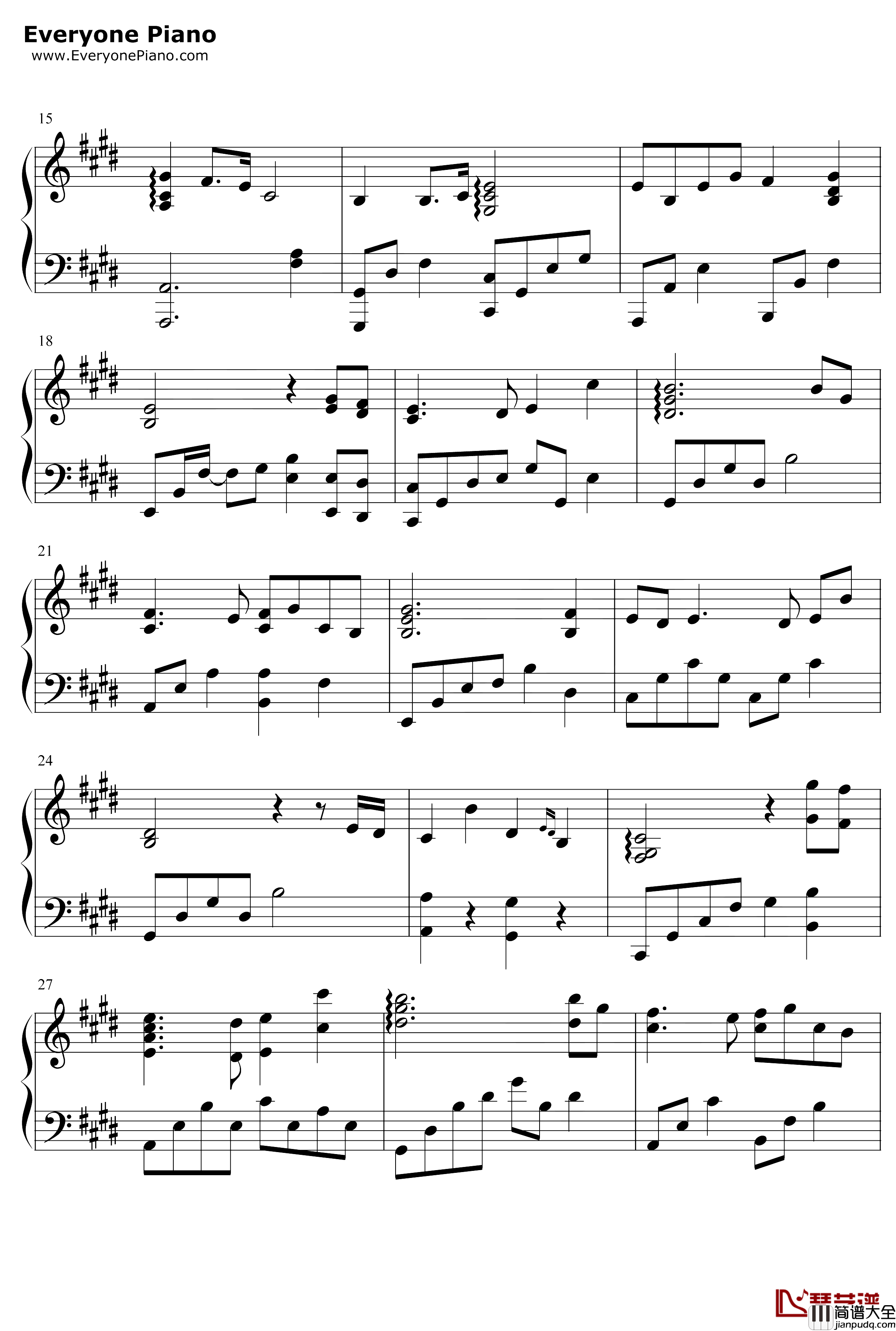意难平钢琴谱_银临_钢琴独奏版_陈情令插曲