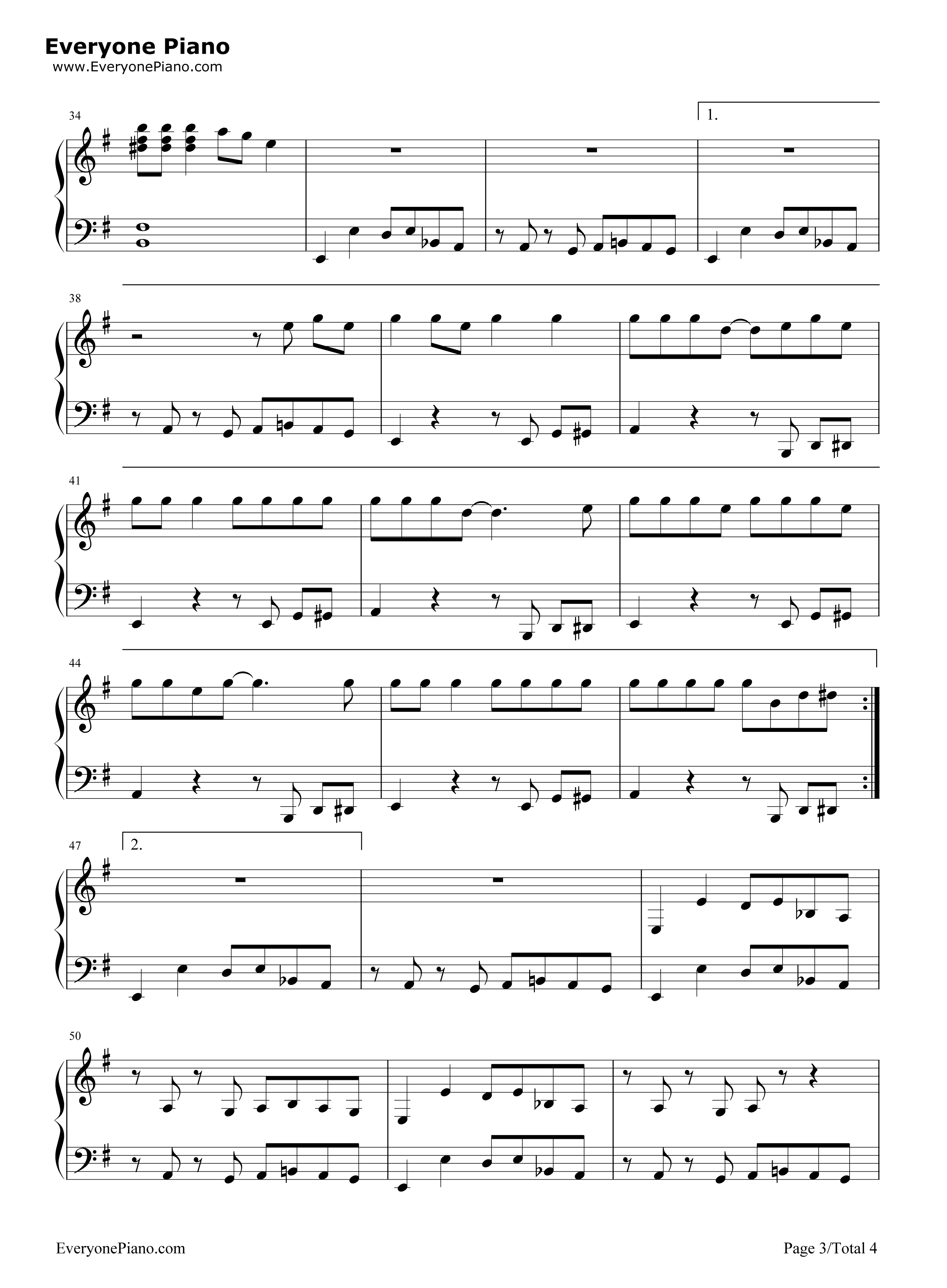 Runaway_Baby_钢琴谱_Bruno_Mars