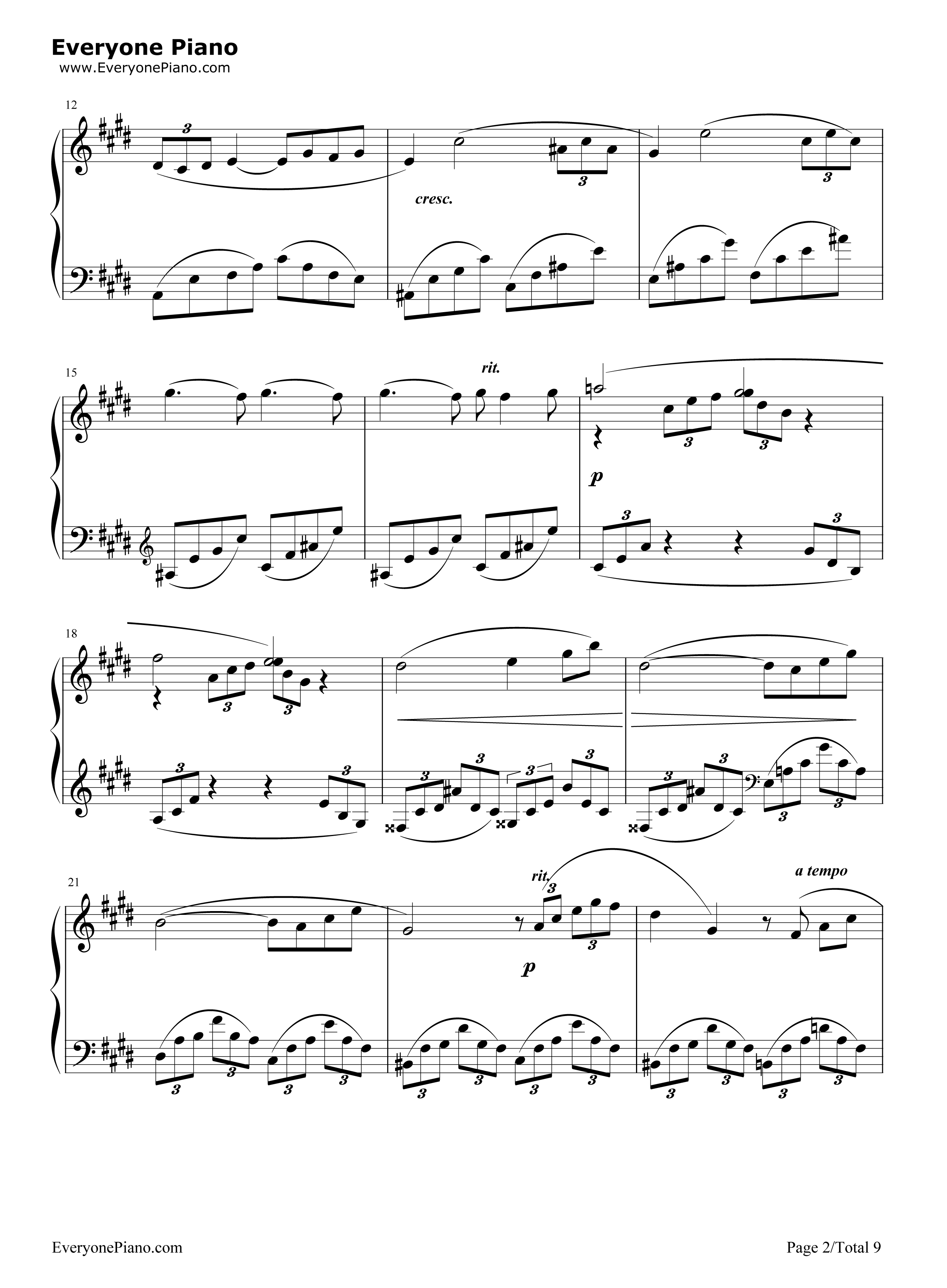 Arabesque_No._1钢琴谱_Claude_Debussy