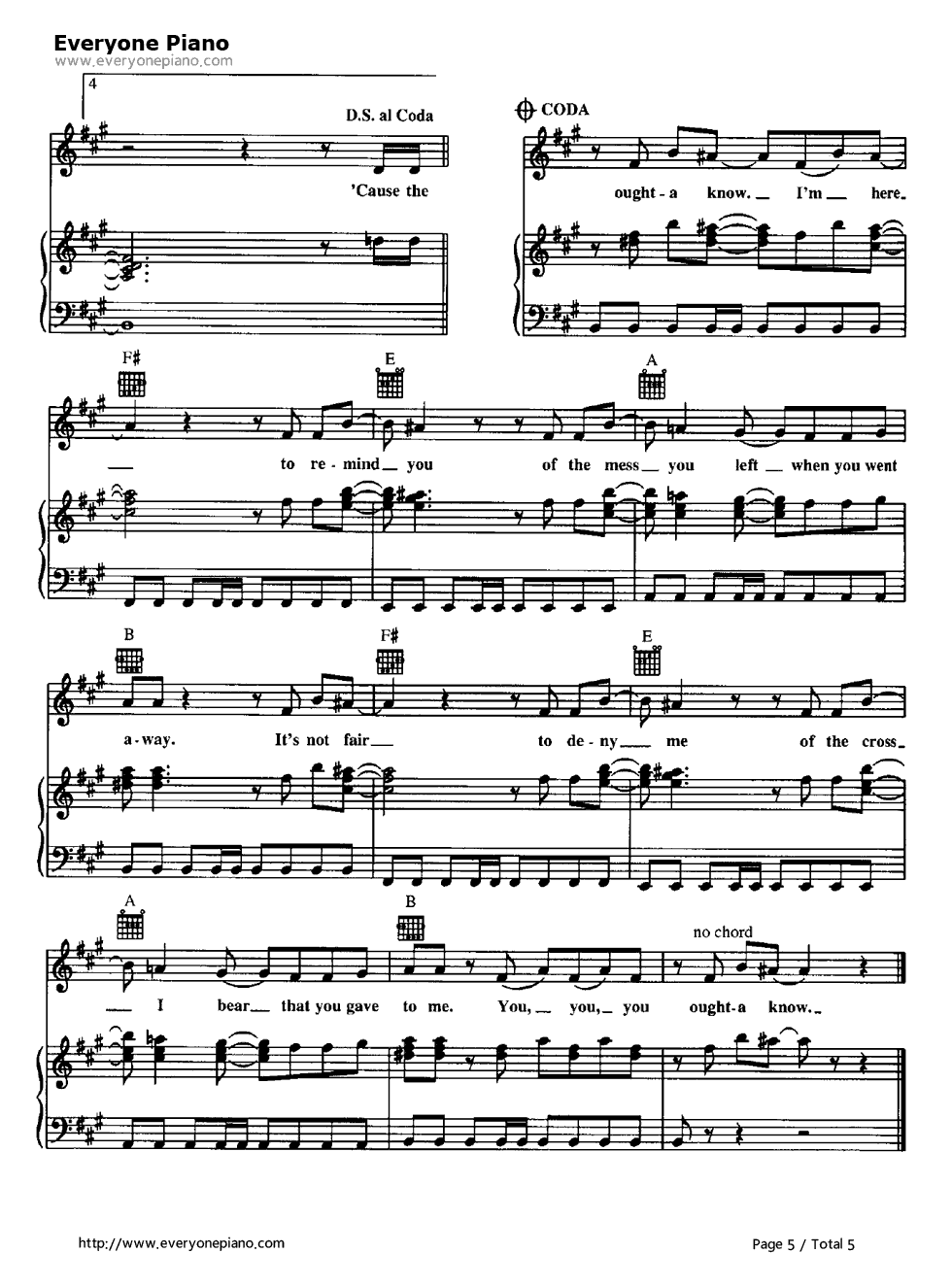 You_Oughta_Know钢琴谱_Alanis_Morissette