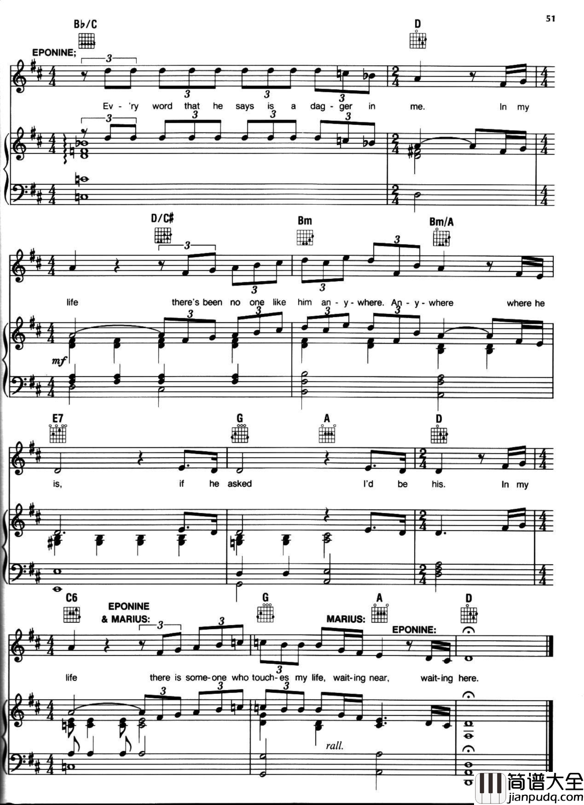 悲惨世界弹唱谱全集钢琴谱_Les_Miserables