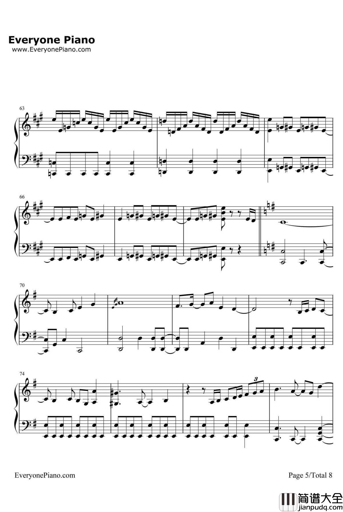 Butter_Fly钢琴谱_和田光司_数码宝贝大冒险主题曲