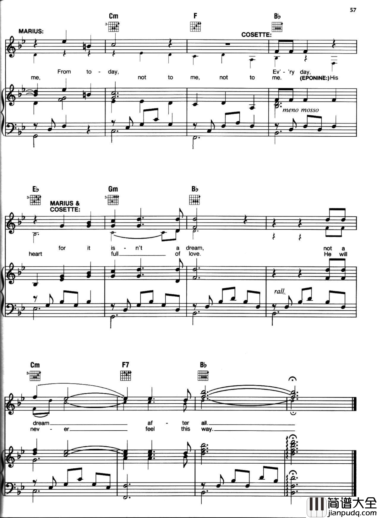 悲惨世界弹唱谱全集钢琴谱_Les_Miserables