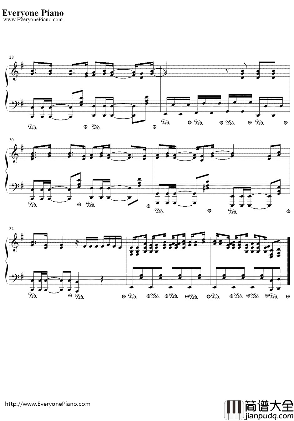NoThankyou!钢琴谱_放课後ティータイム__K_ON!!_片尾曲