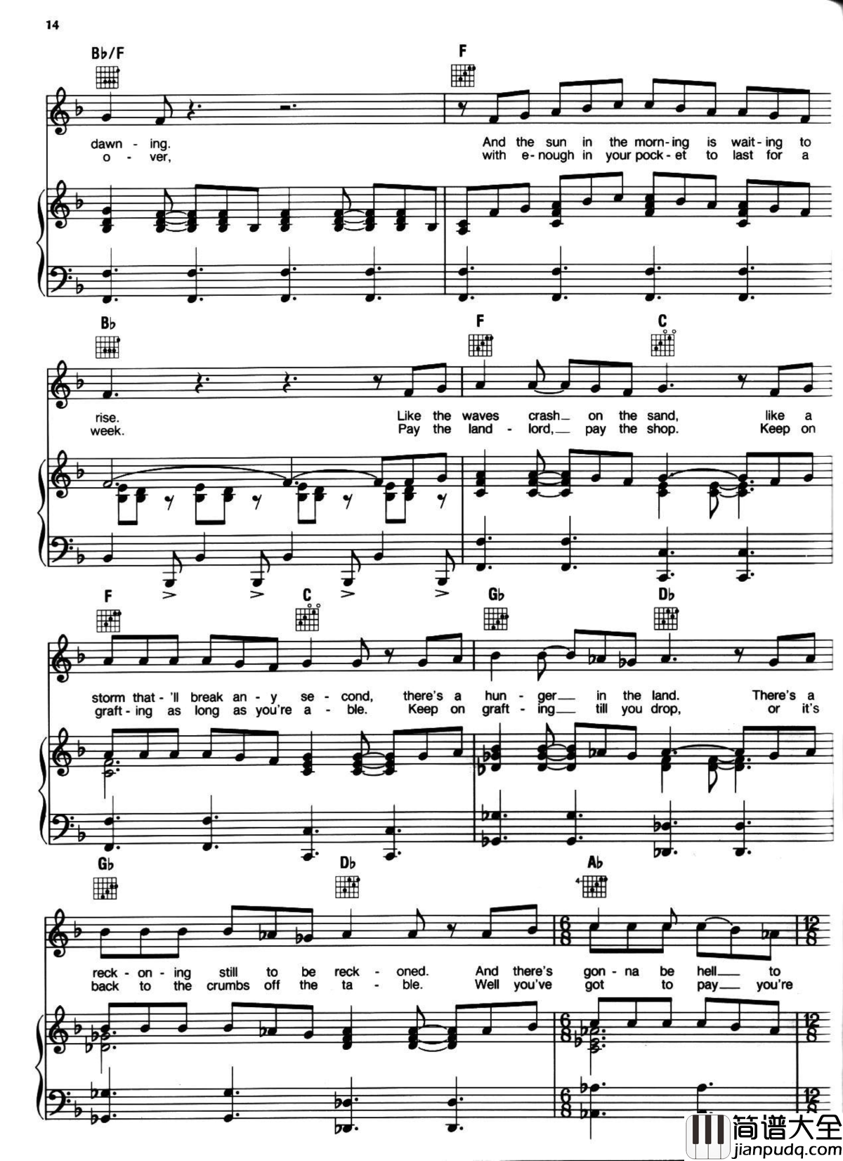 悲惨世界弹唱谱全集钢琴谱_Les_Miserables