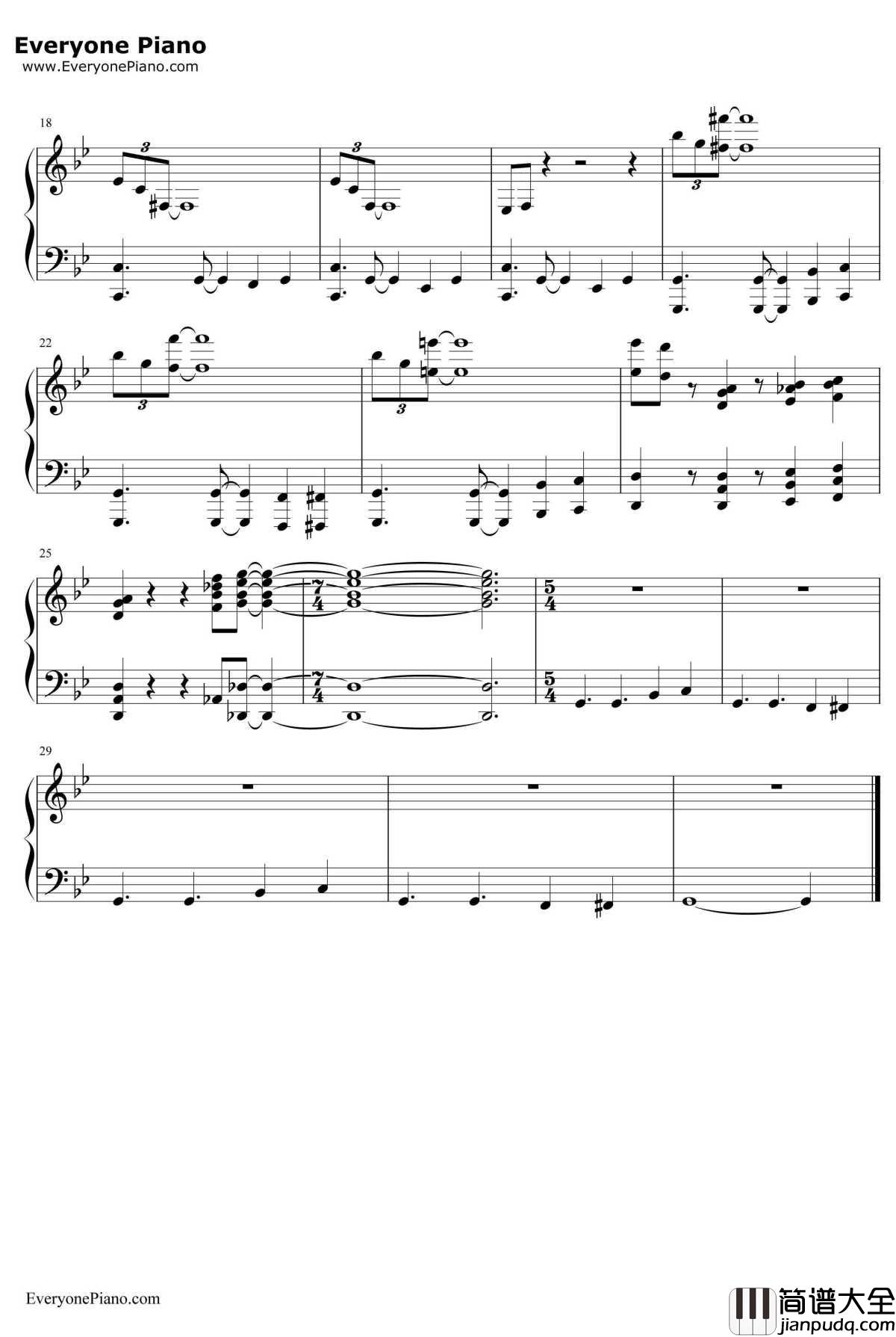 Theme_from_Mission_Impossible钢琴谱_LaloSchifrin