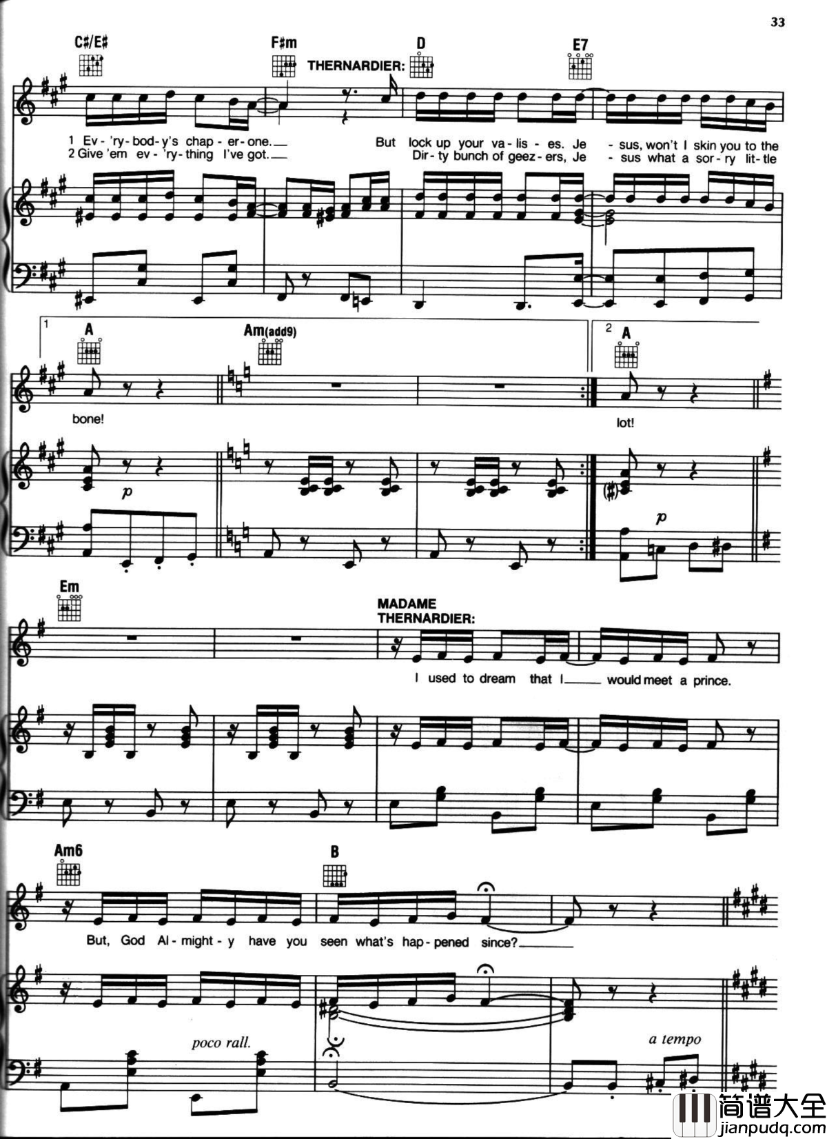 悲惨世界弹唱谱全集钢琴谱_Les_Miserables