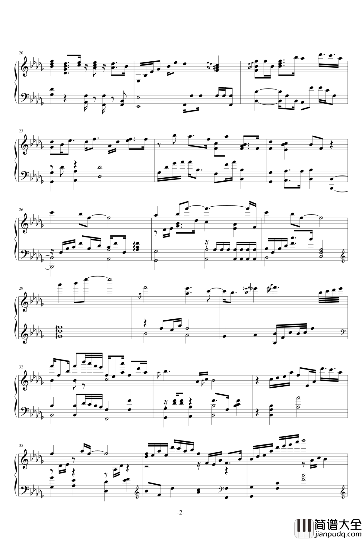 piano_ver钢琴谱_上弦之月_千本樱