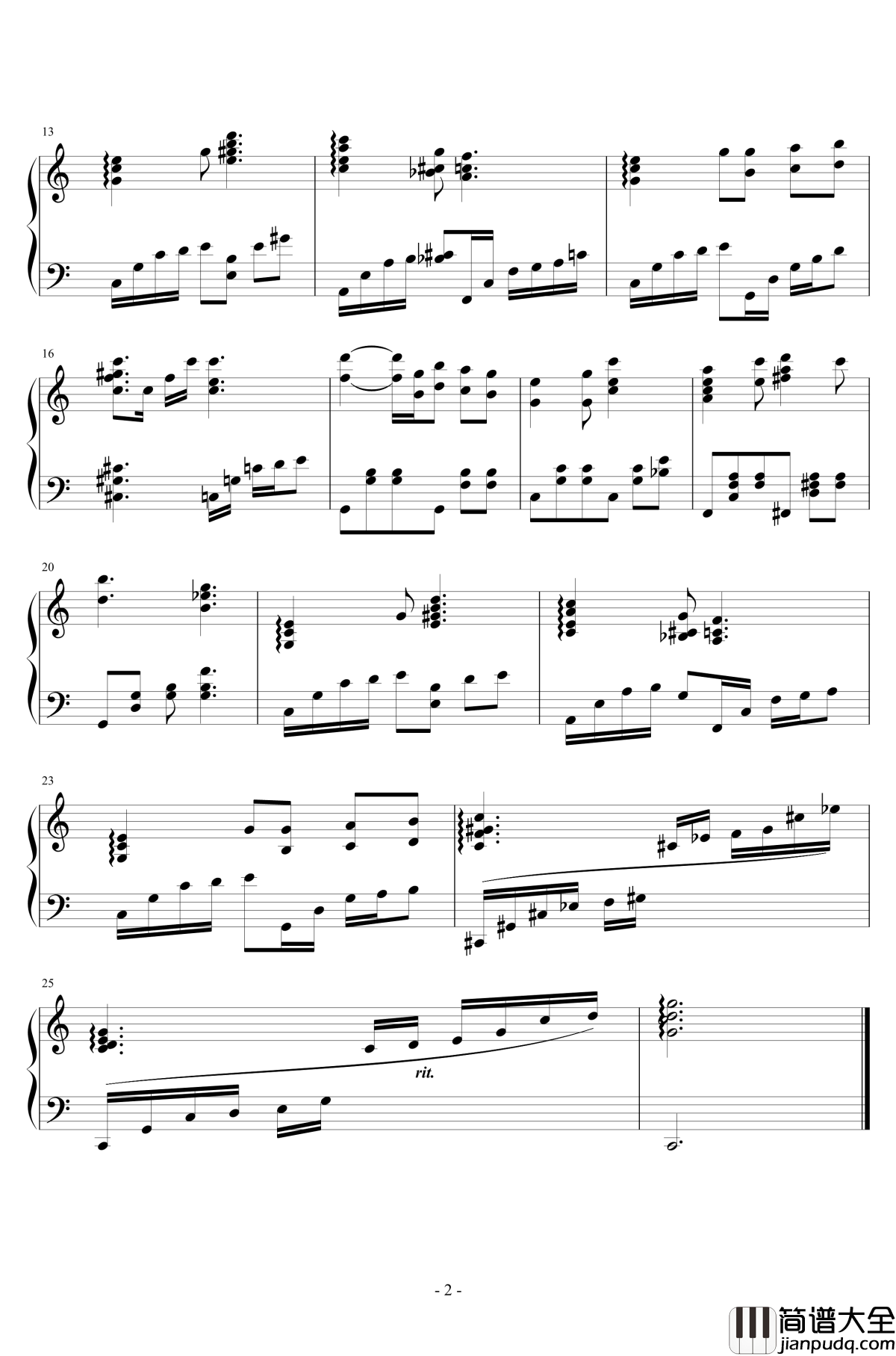 雪绒花钢琴谱_圣诞_世界名曲