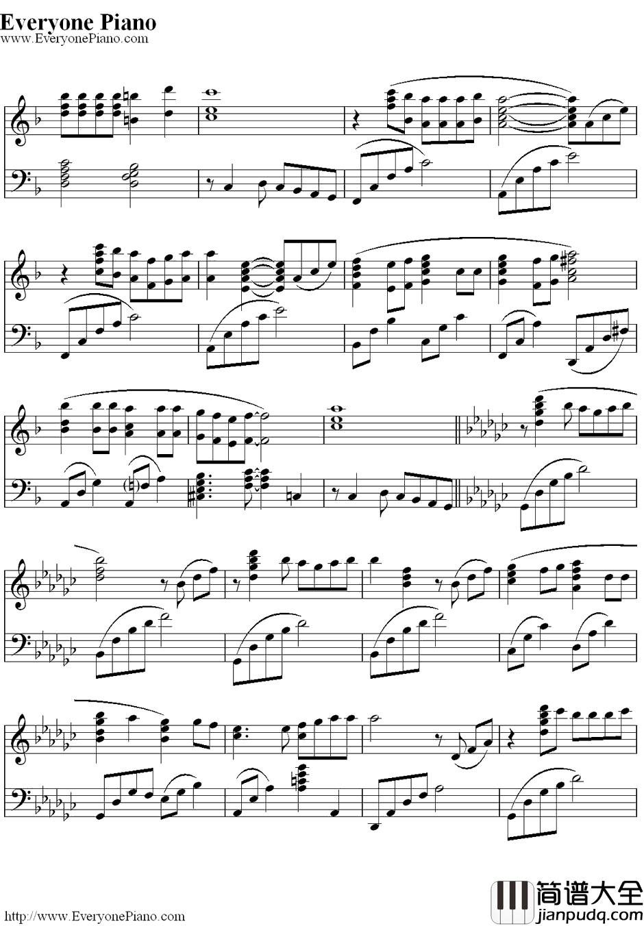 幸せな结末钢琴谱_大滝咏一_恋爱世纪主题曲