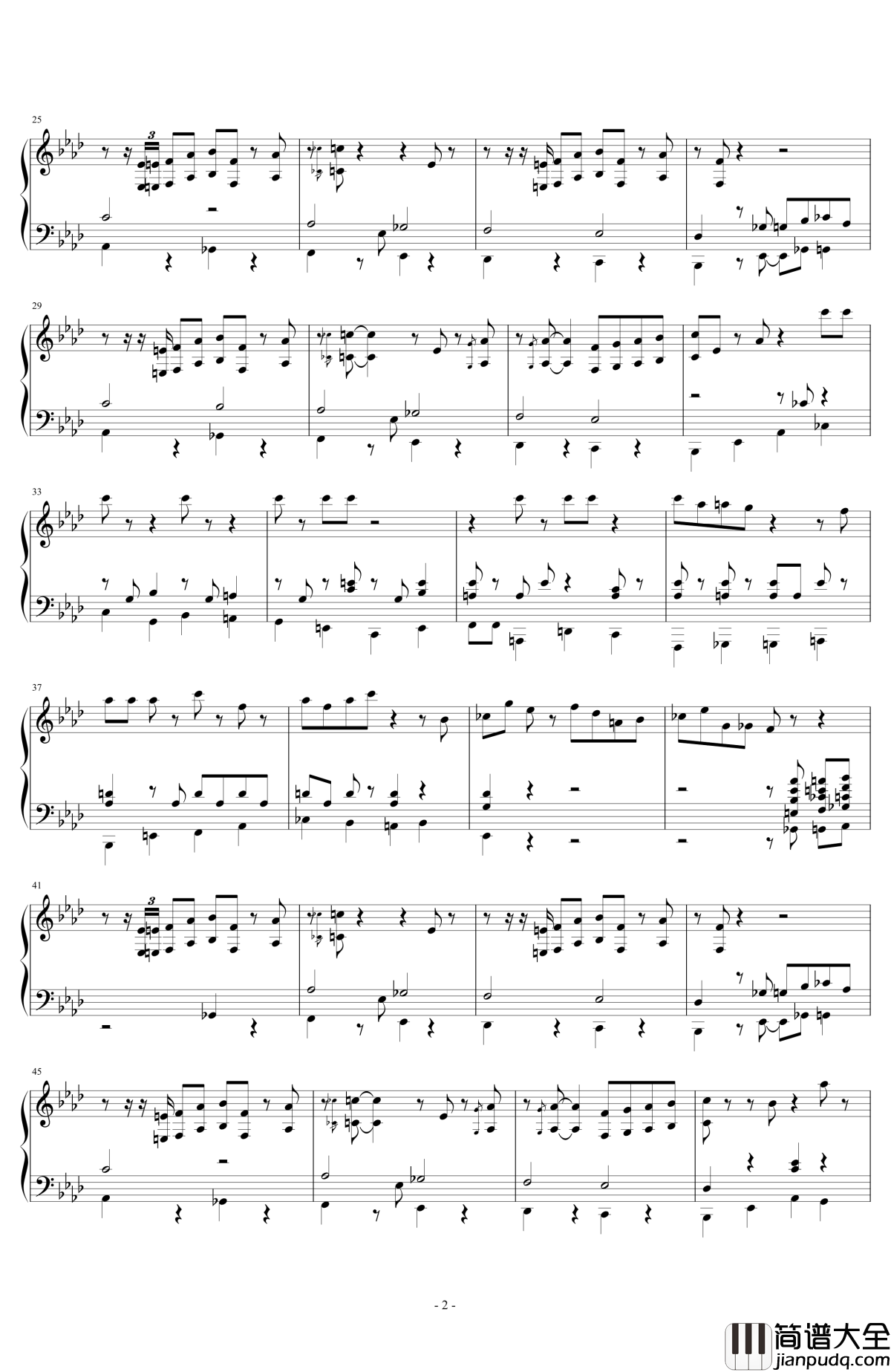 Straighten_up_and_Fly_Right钢琴谱_George_Shearing