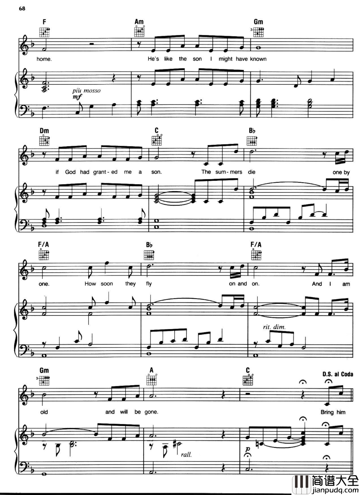 悲惨世界弹唱谱全集钢琴谱_Les_Miserables