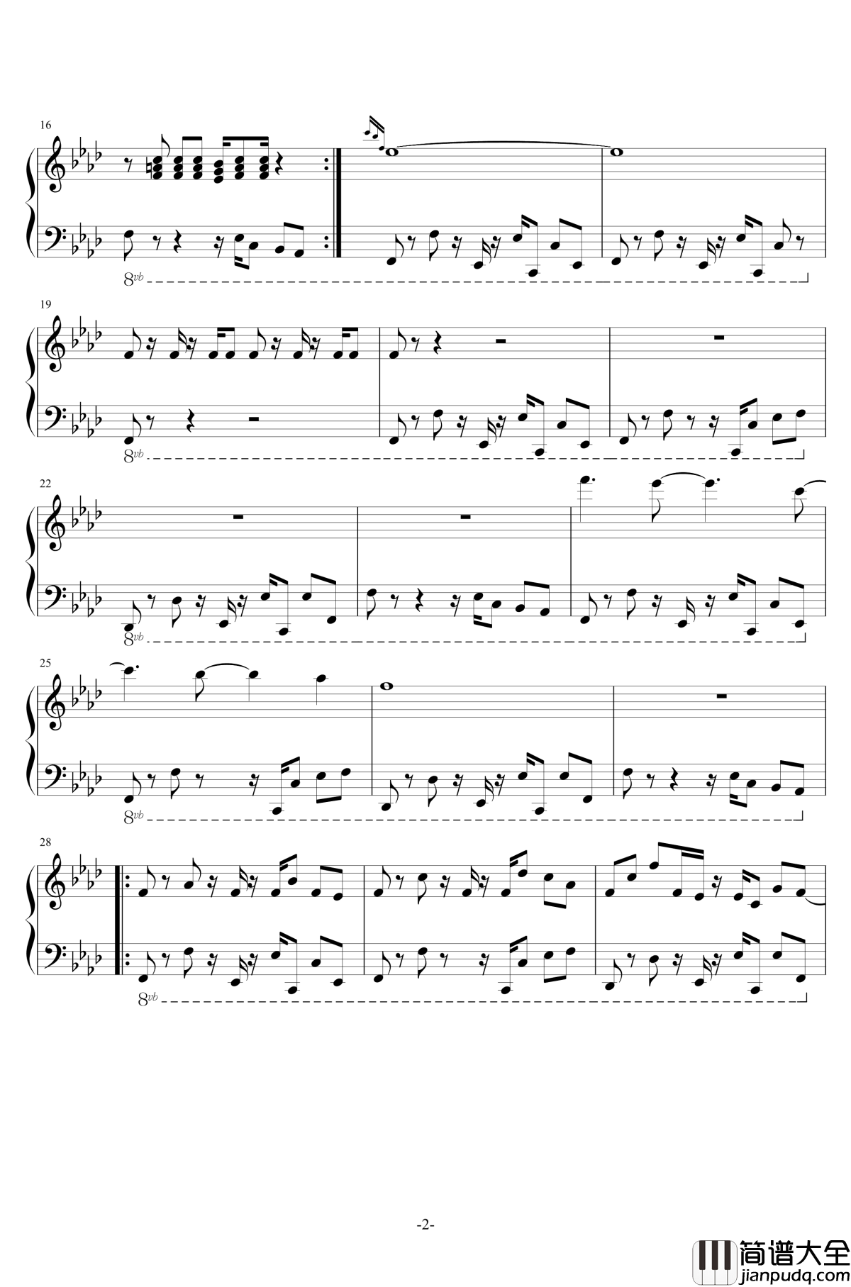 Aexl_F钢琴谱_Beverly_Hills_Cop_Main_Theme_妙探出差
