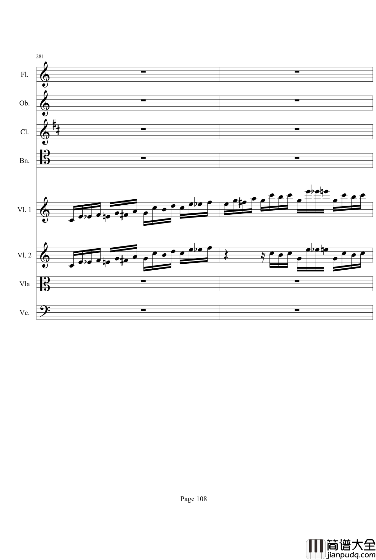 奏鸣曲之交响钢琴谱_第21首_Ⅰ_贝多芬_beethoven