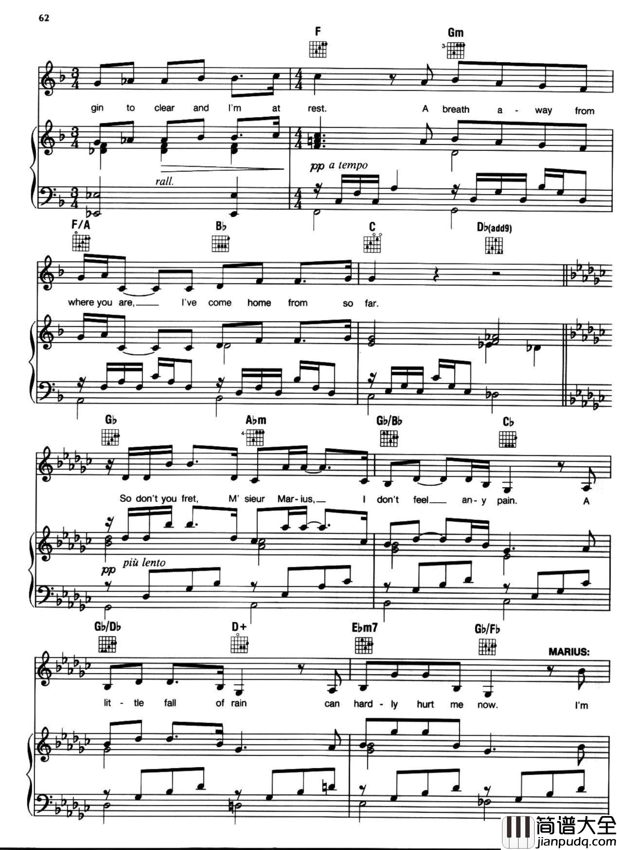 悲惨世界弹唱谱全集钢琴谱_Les_Miserables