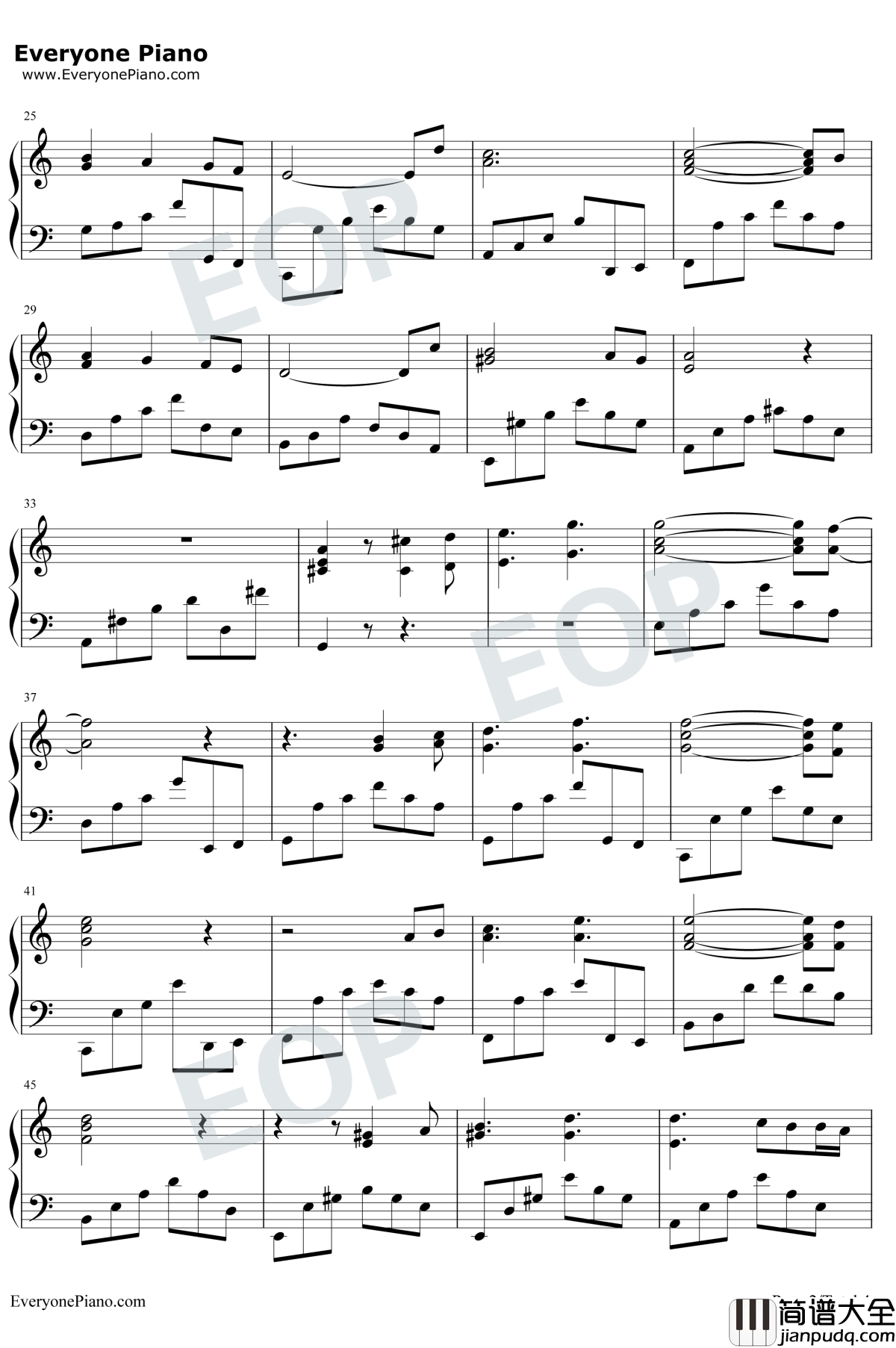 Parisienne_Walkways_钢琴谱_Gary_Moore