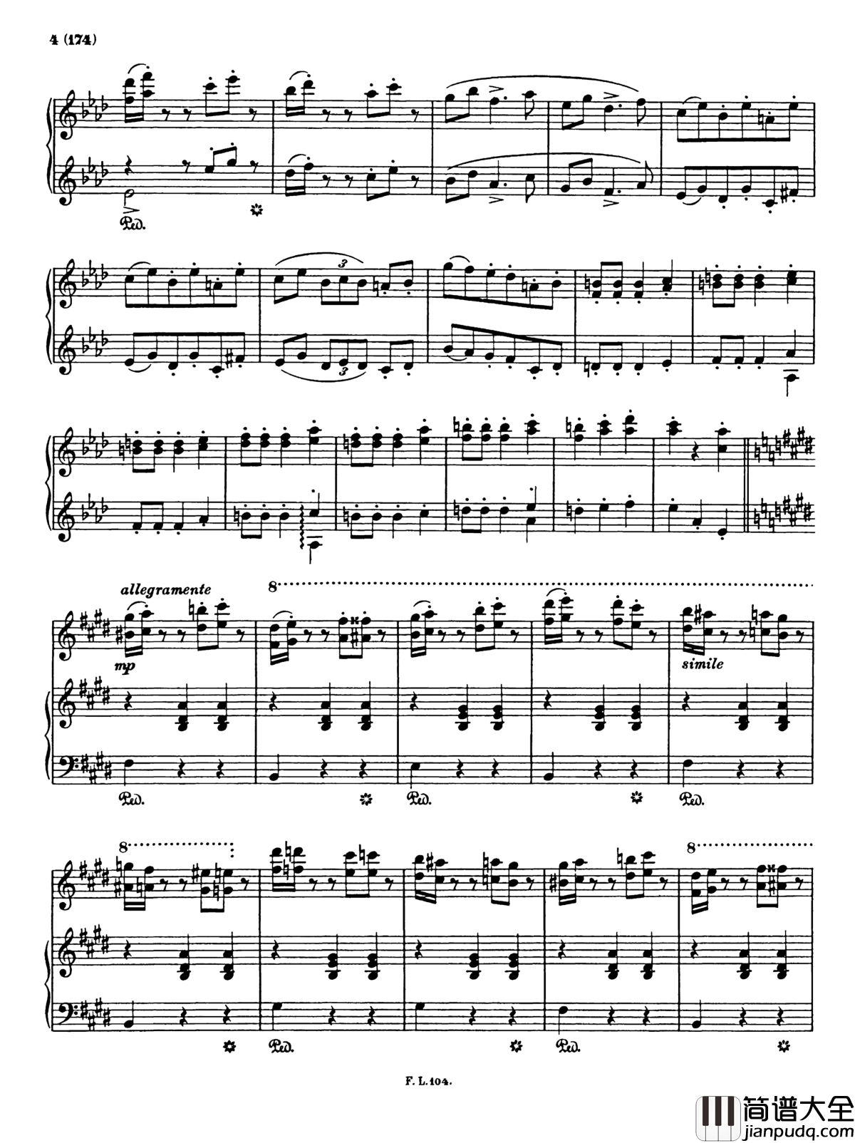 被遗忘的圆舞曲第二首钢琴谱_李斯特