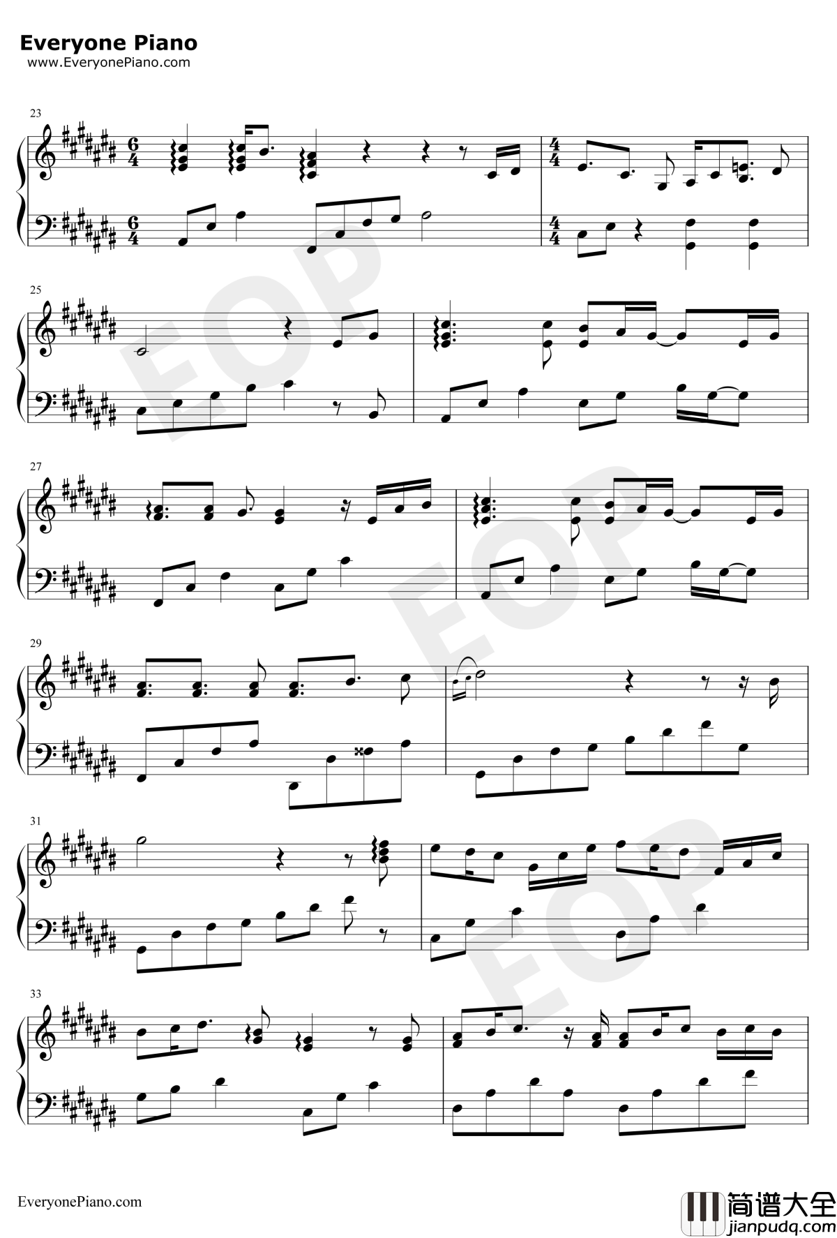 Escape_from_Love钢琴谱_Andemund_Orchestra